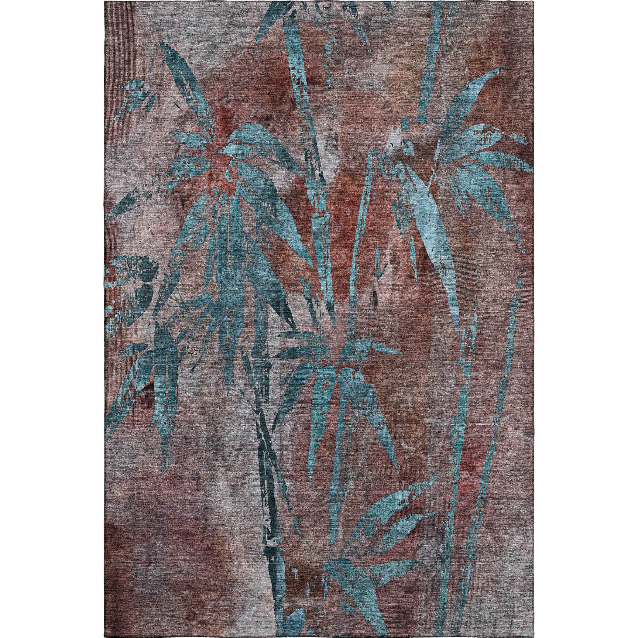 Vienna Machine Washable Transitional Terracotta Orange Rug 2'6" x 3'10" #shape_Rectangle