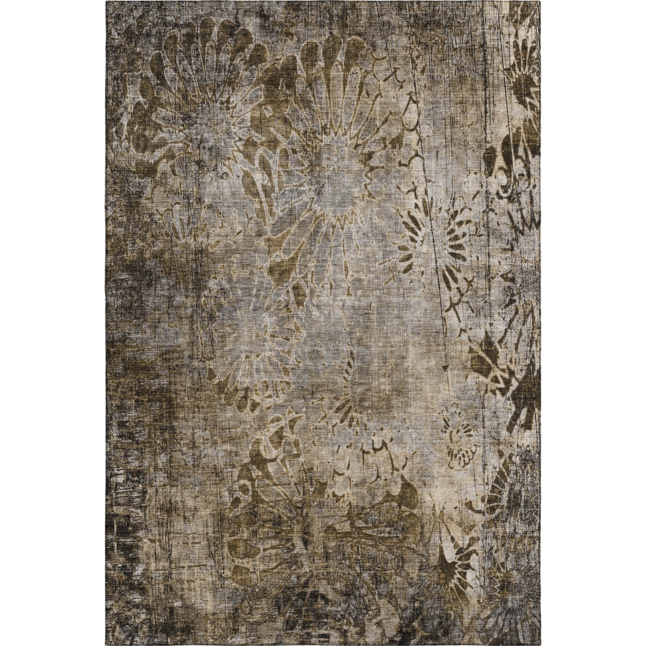 Hoi An Machine Washable Transitional Brown Rug 2'6" x 3'10" #shape_Rectangle
