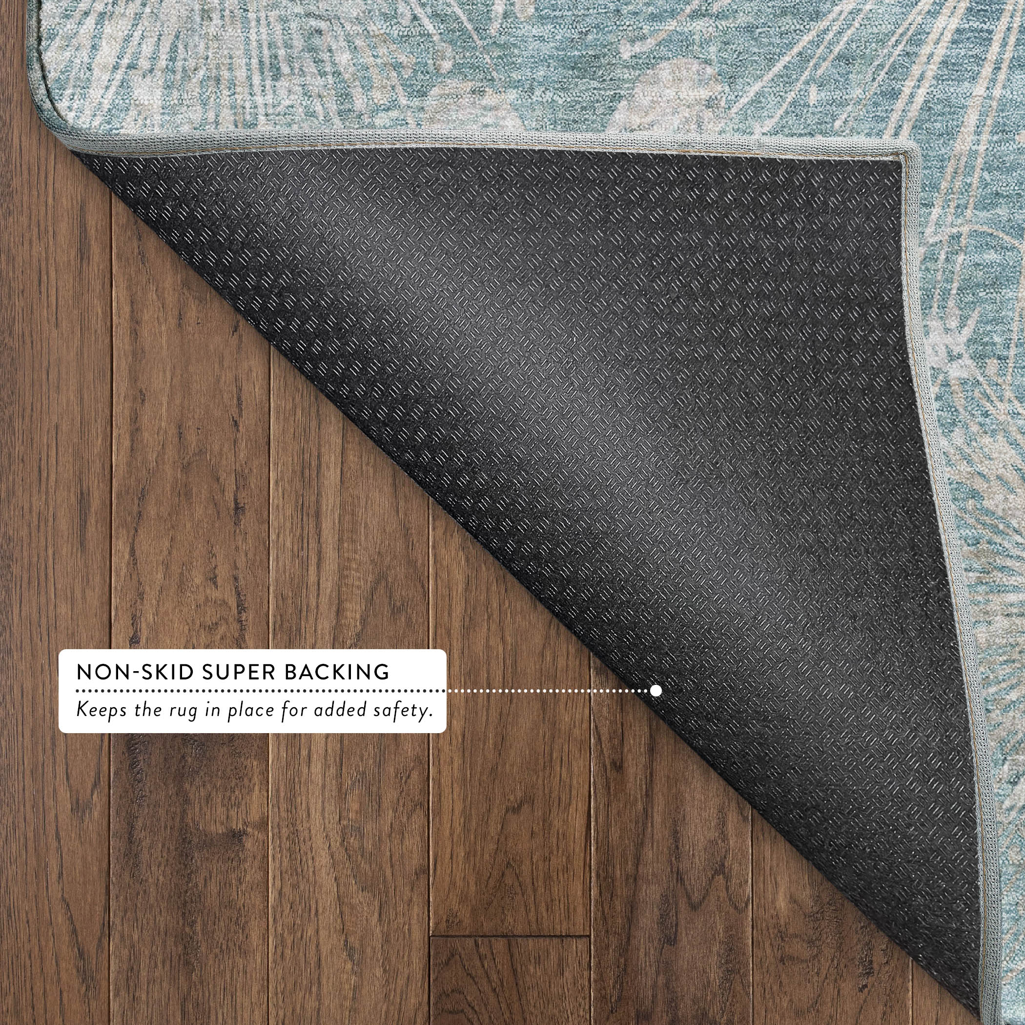 Tallinn Machine Washable Transitional Blue Rug 1'8" x 2'6" #shape_Rectangle