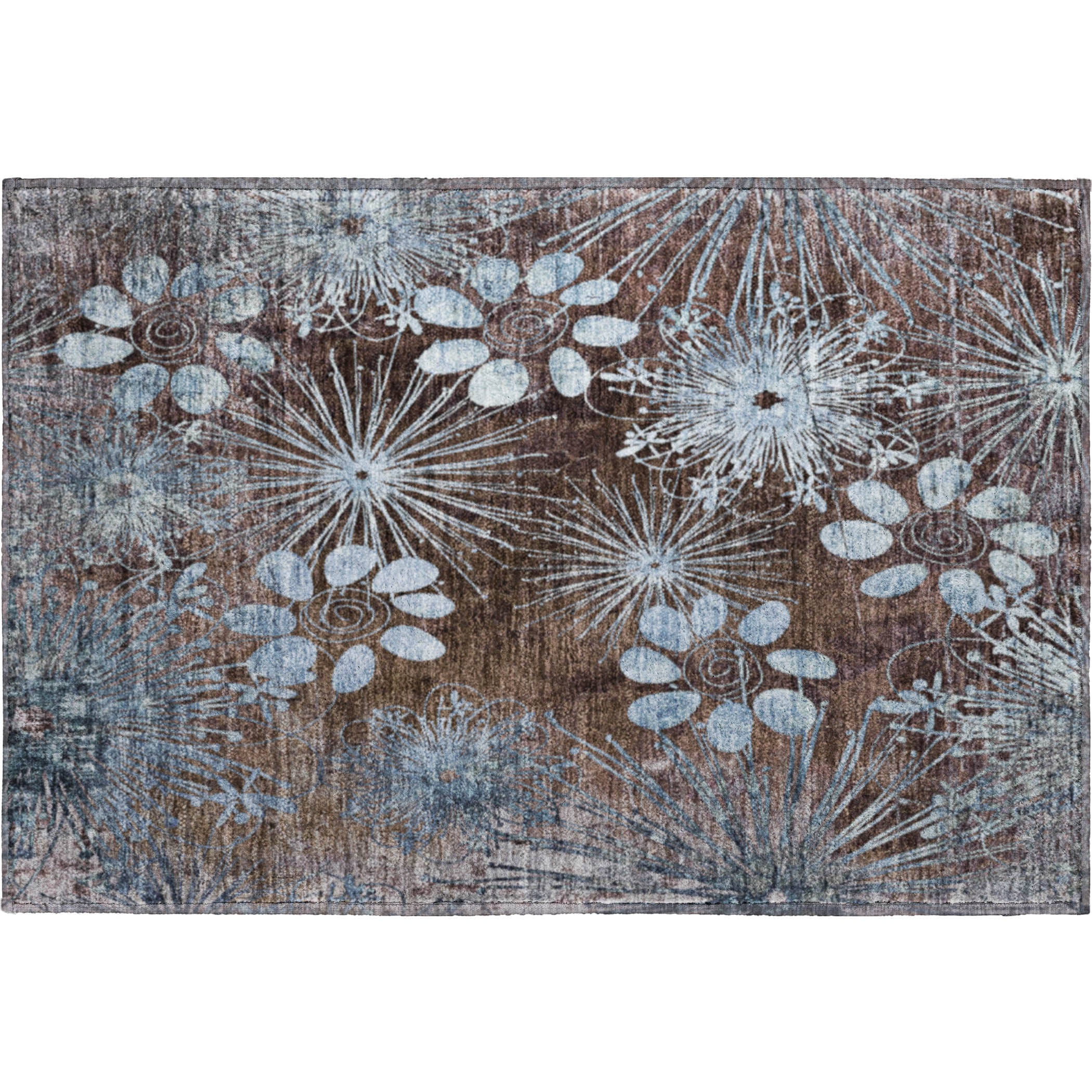 Tallinn Machine Washable Transitional Brown Rug 1'8" x 2'6" #shape_Rectangle