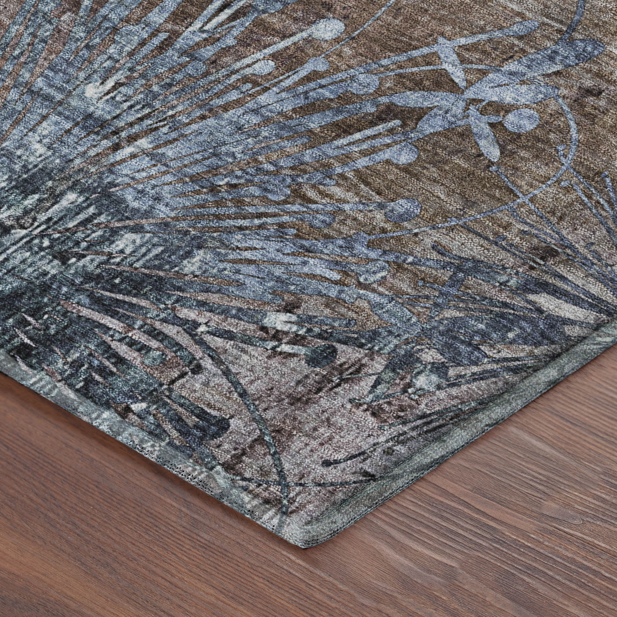 Tallinn Machine Washable Transitional Brown Rug 1'8" x 2'6" #shape_Rectangle