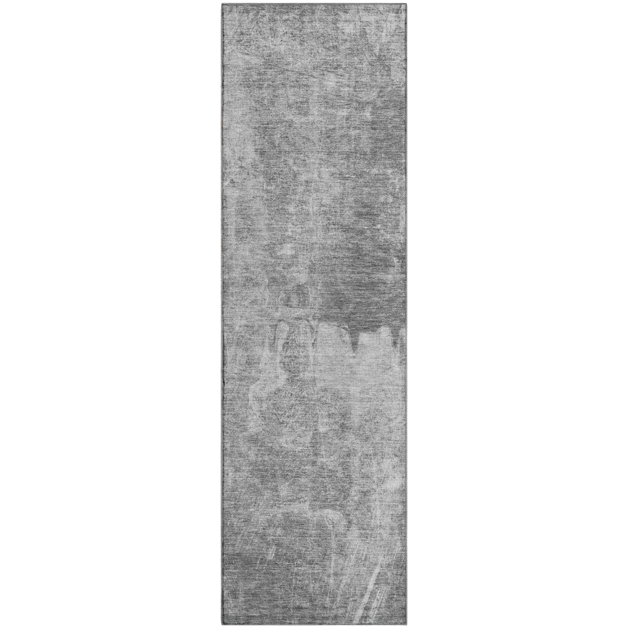 Oaxaca Machine Washable Transitional Gray Rug 2'3" x 7'6" #shape_Runner