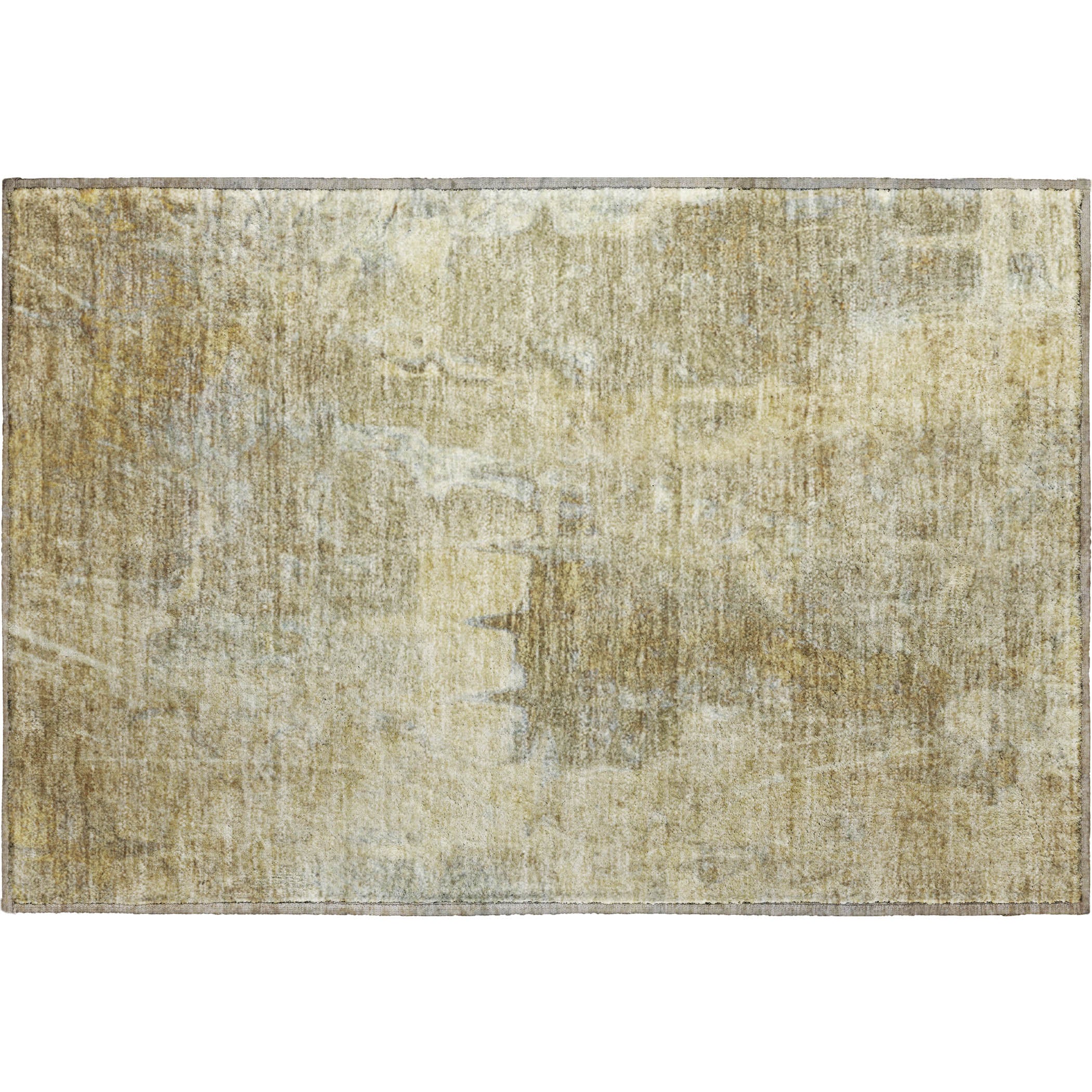 Oaxaca Machine Washable Transitional Khaki Brown Rug 1'8" x 2'6" #shape_Rectangle
