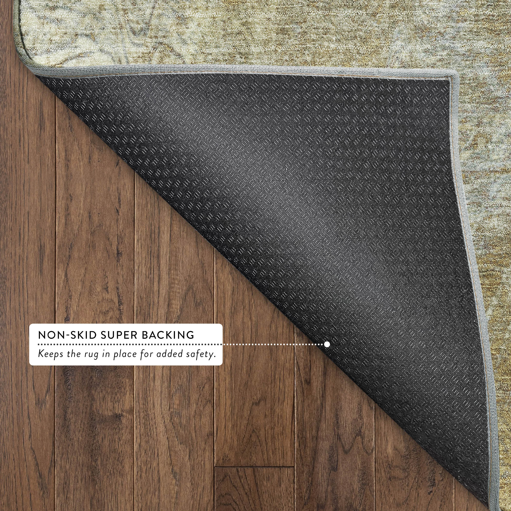 Oaxaca Machine Washable Transitional Khaki Brown Rug 1'8" x 2'6" #shape_Rectangle