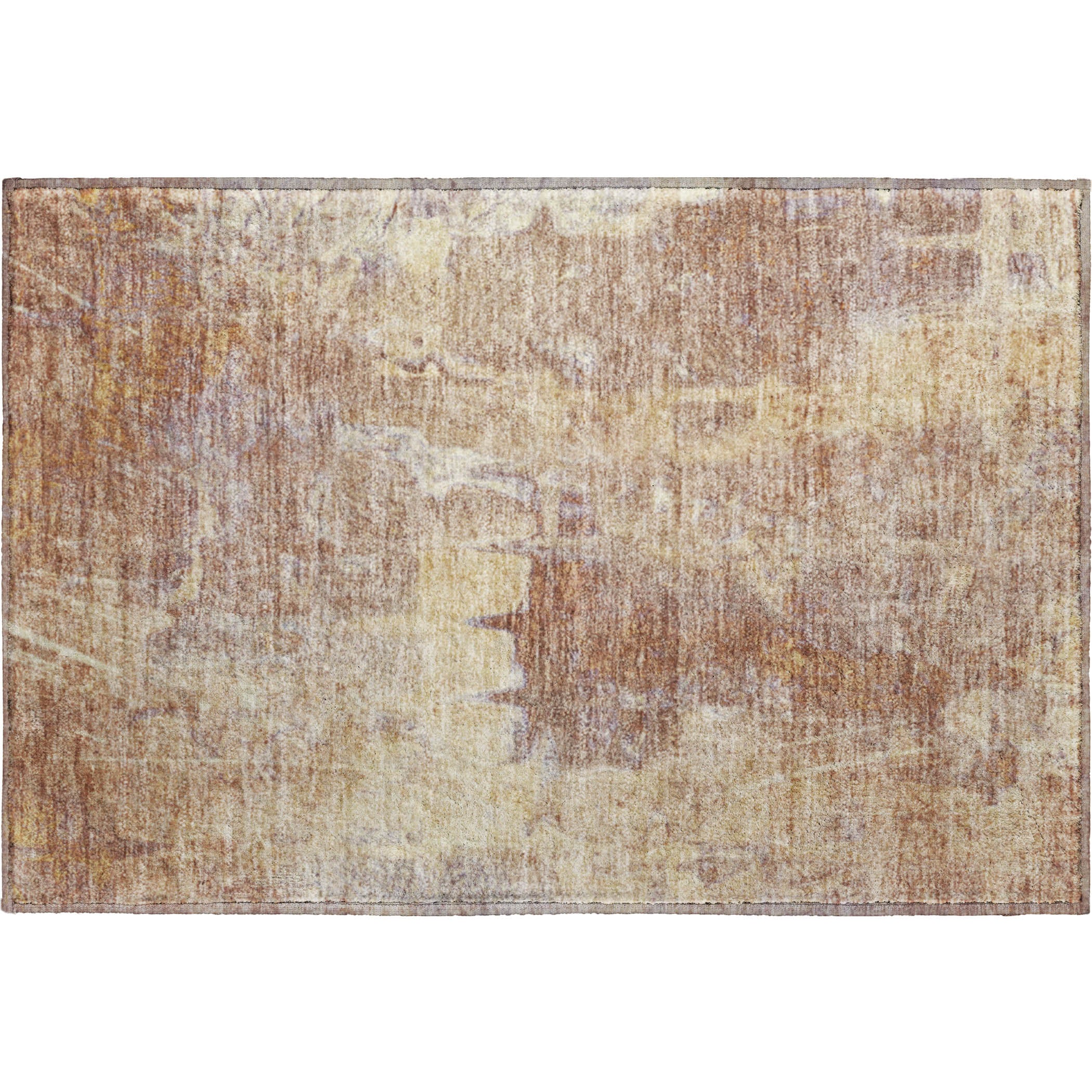 Oaxaca Machine Washable Transitional Terracotta Orange Rug 1'8" x 2'6" #shape_Rectangle