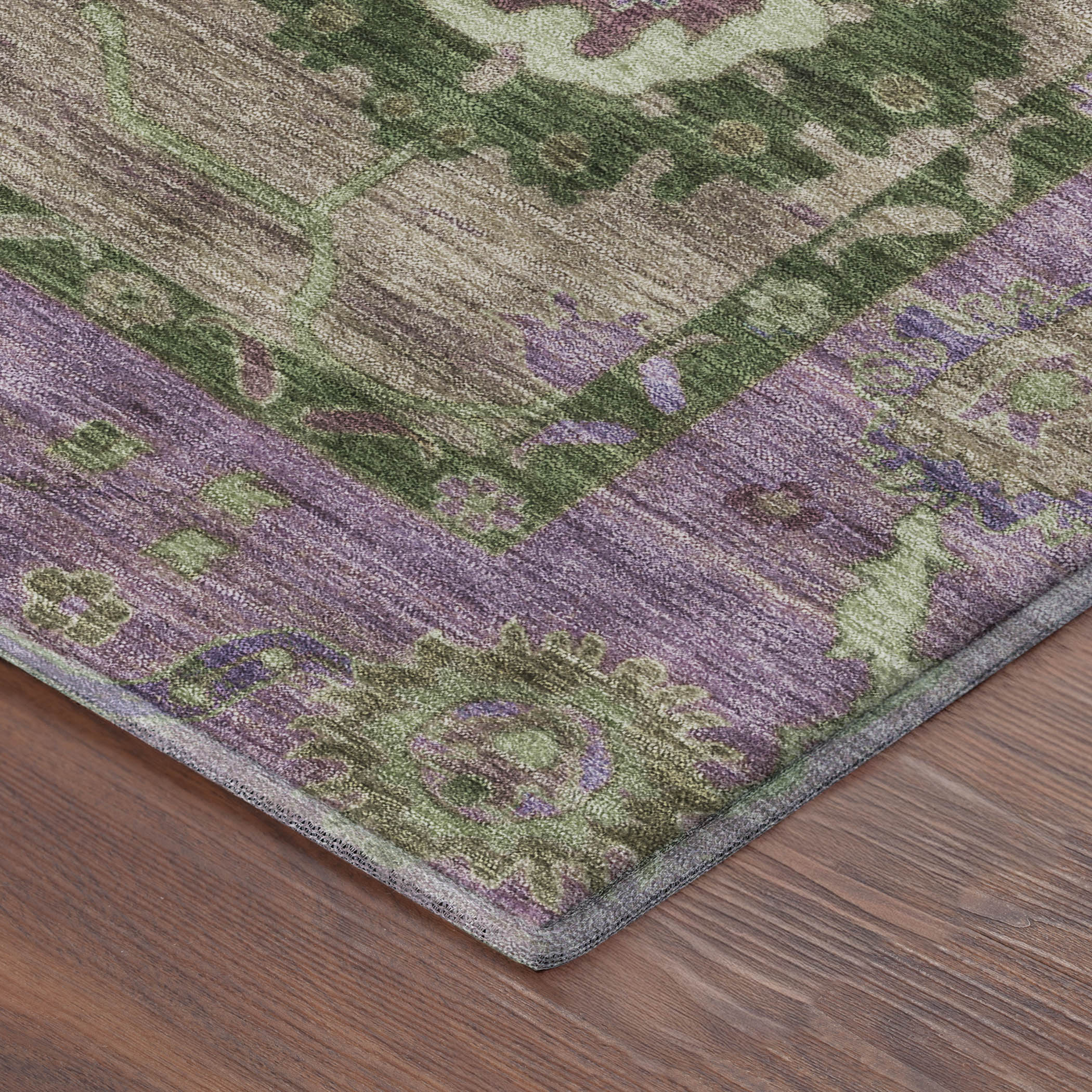 Kathmandu Machine Washable Traditional Brown Rug 1'8" x 2'6" #shape_Rectangle