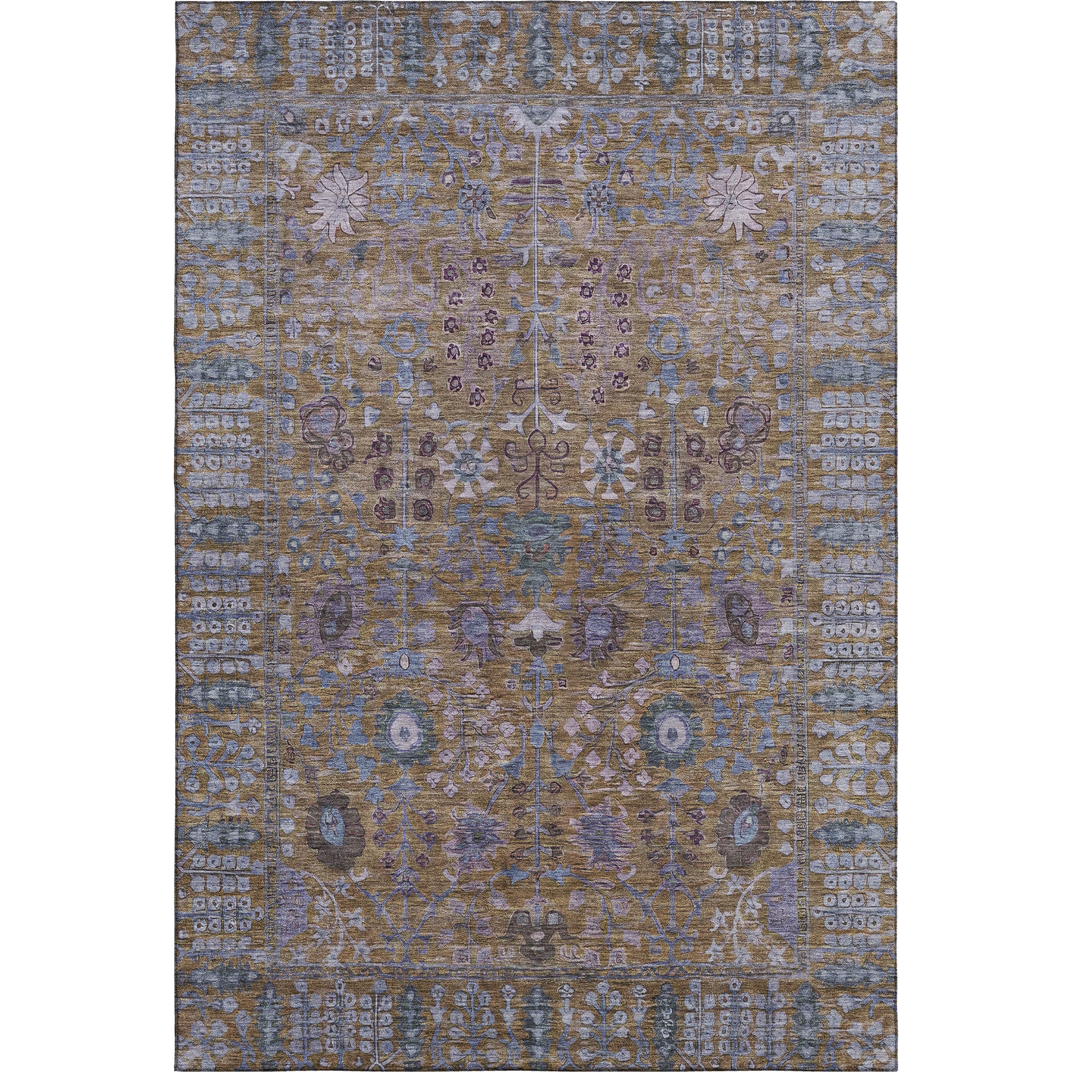 Montevideo Machine Washable Traditional Brown Rug 2'6" x 3'10" #shape_Rectangle