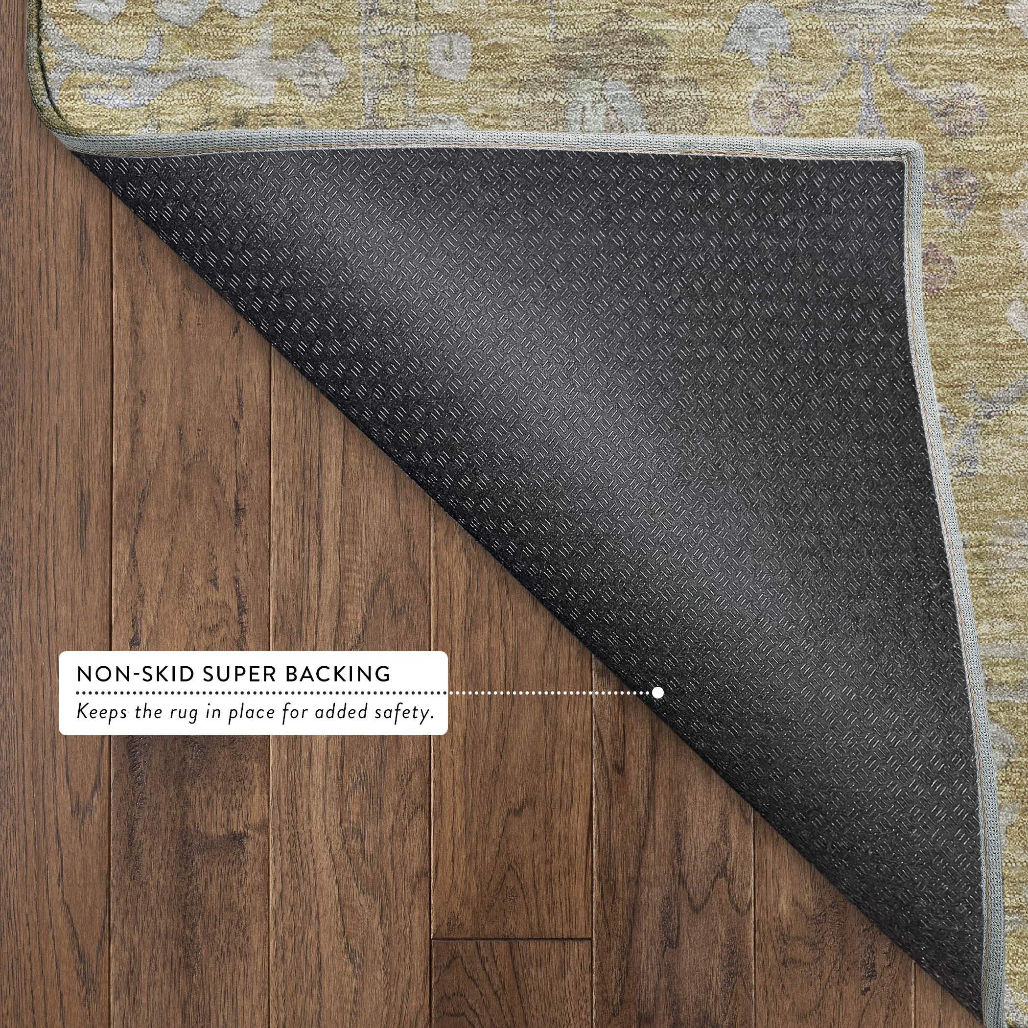Montevideo Machine Washable Traditional Wheat Gold Rug 1'8" x 2'6" #shape_Rectangle