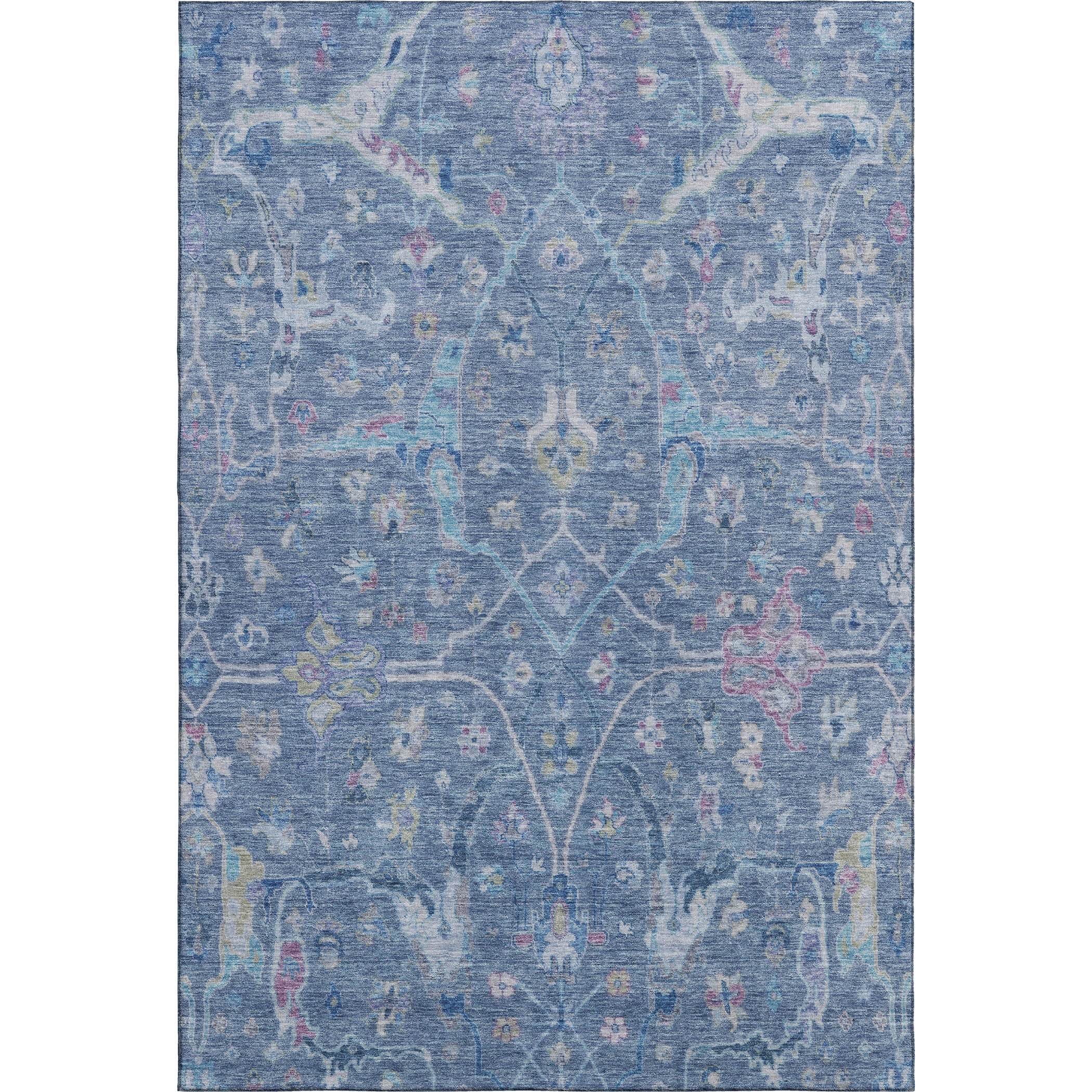 Ghent Machine Washable Traditional Blue Rug 2'6" x 3'10" #shape_Rectangle