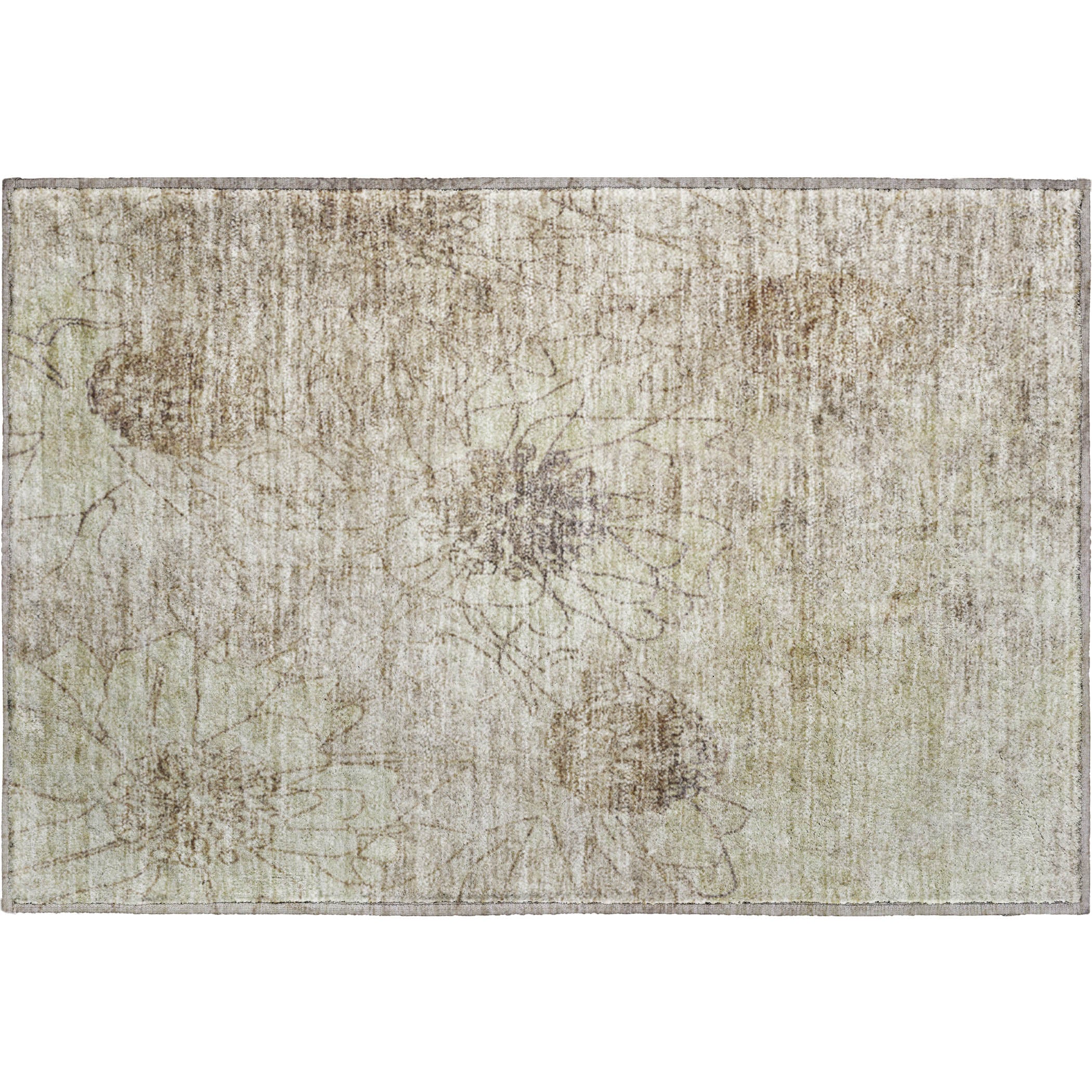 Oaxaca Machine Washable Transitional Brown Rug 1'8" x 2'6" #shape_Rectangle