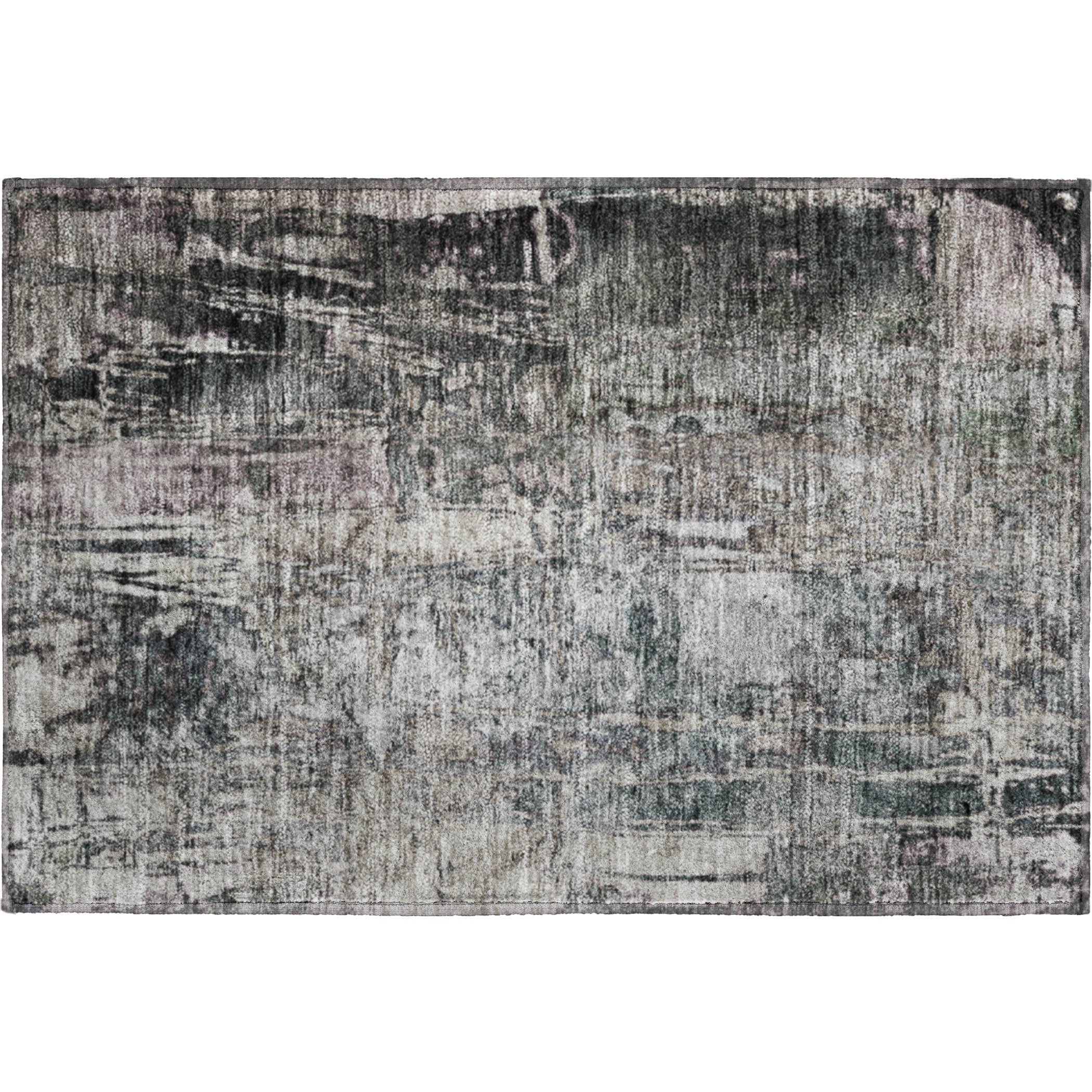 Siena Machine Washable Transitional Gray Rug 1'8" x 2'6" #shape_Rectangle