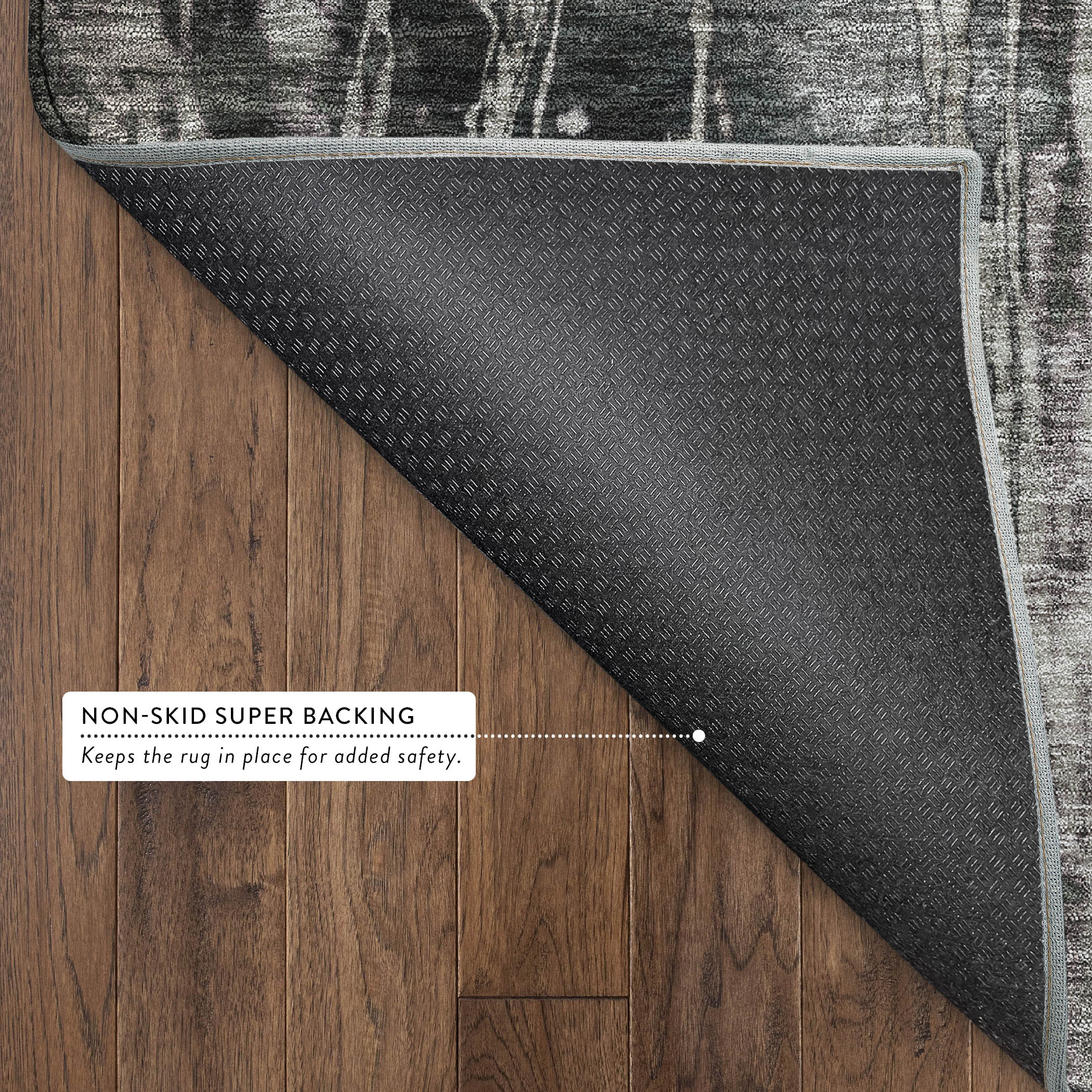 Siena Machine Washable Transitional Gray Rug 1'8" x 2'6" #shape_Rectangle