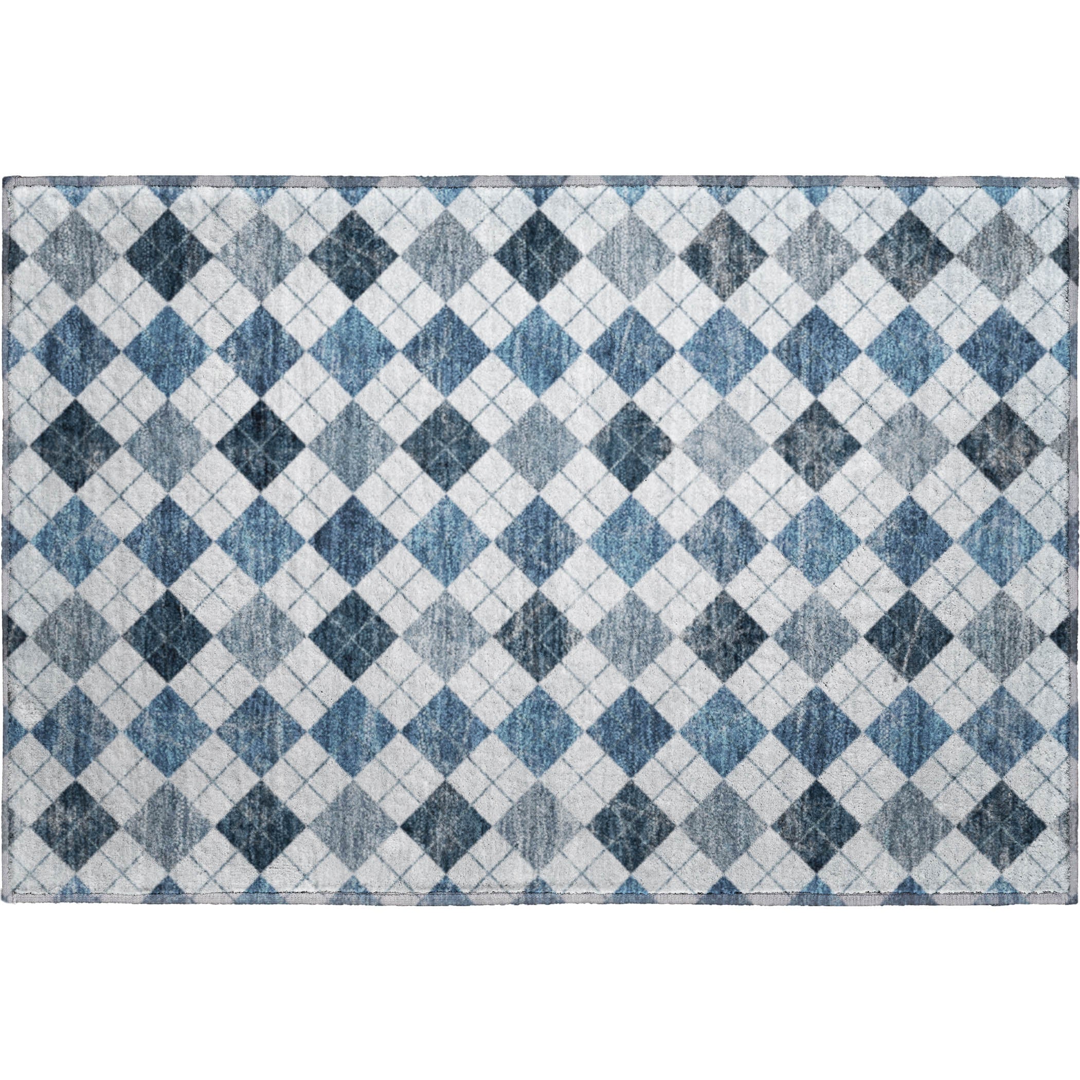 Marrakech Machine Washable Transitional Blue Rug 1'8" x 2'6" #shape_Rectangle