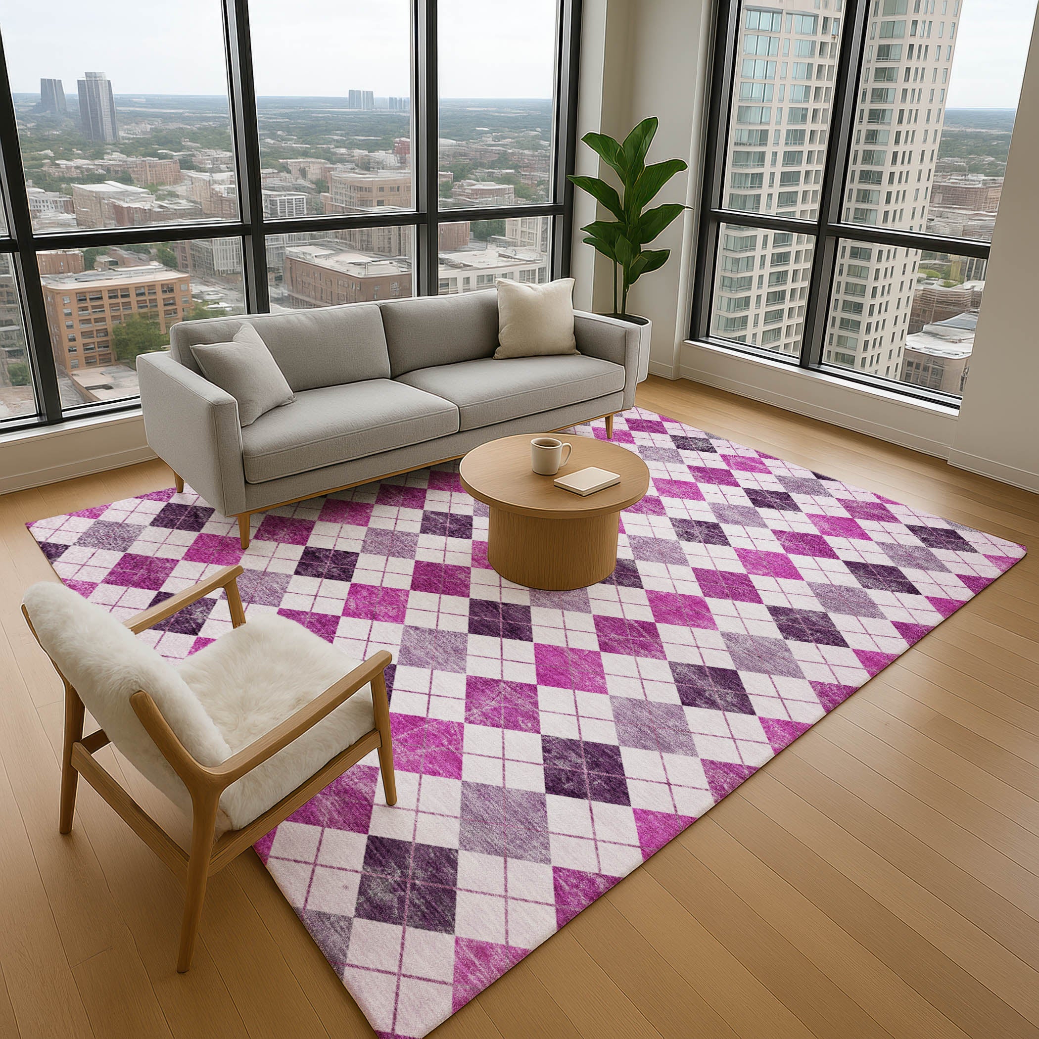 Marrakech Machine Washable Transitional Blush Pink Rug 2'6" x 3'10" #shape_Rectangle