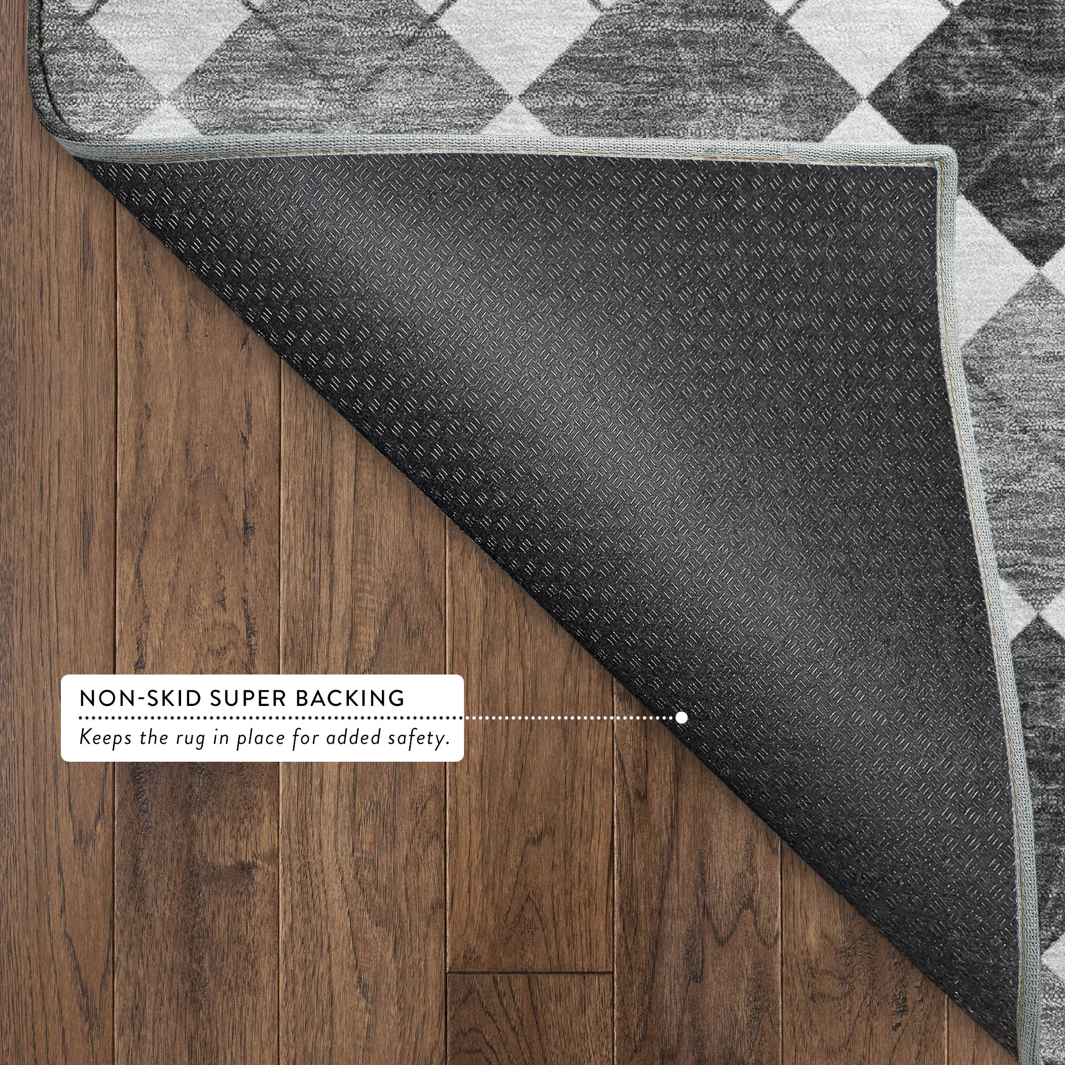 Marrakech Machine Washable Transitional Gray Rug 1'8" x 2'6" #shape_Rectangle