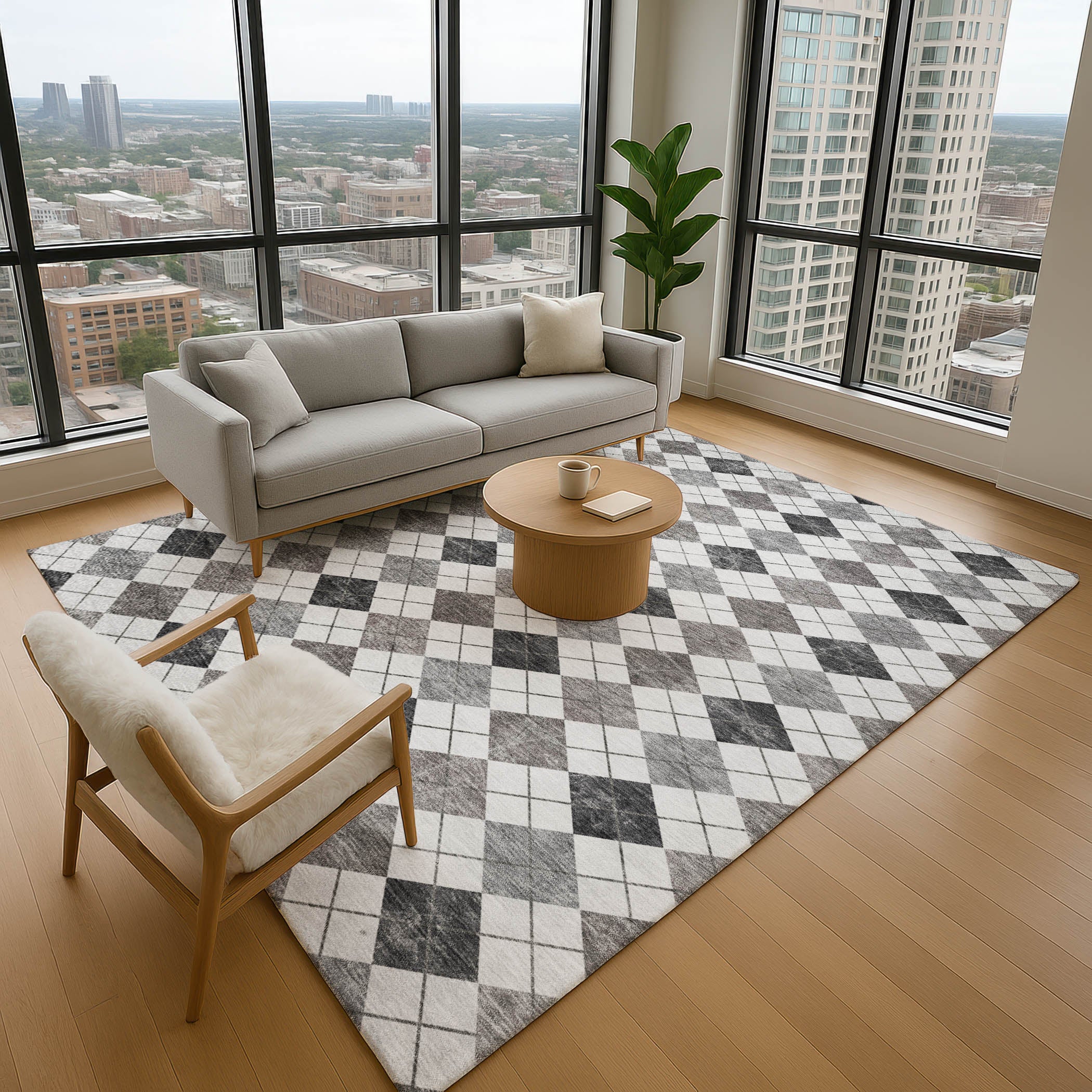 Marrakech Machine Washable Transitional Gray Rug 2'6" x 3'10" #shape_Rectangle