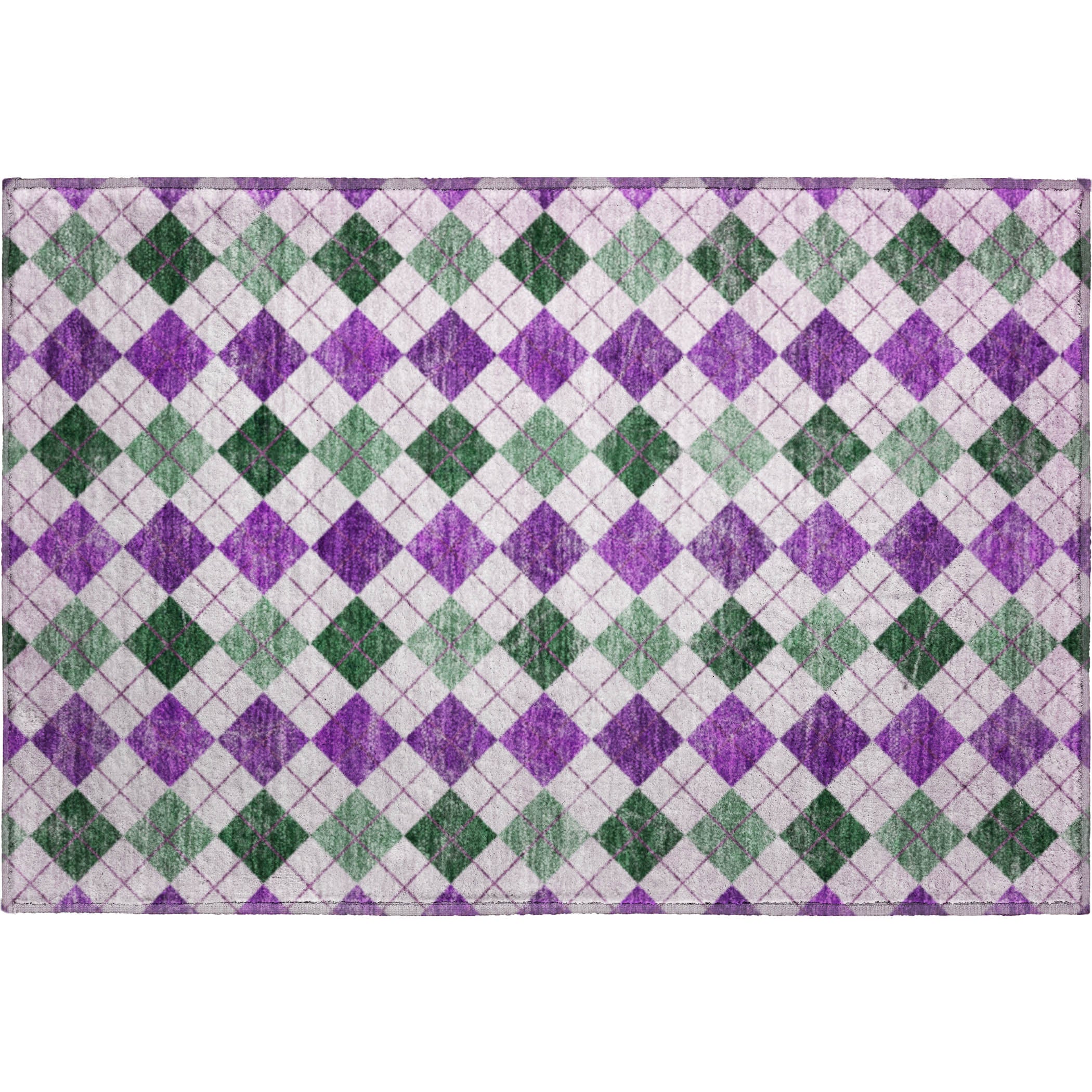 Marrakech Machine Washable Transitional Purple Rug 1'8" x 2'6" #shape_Rectangle