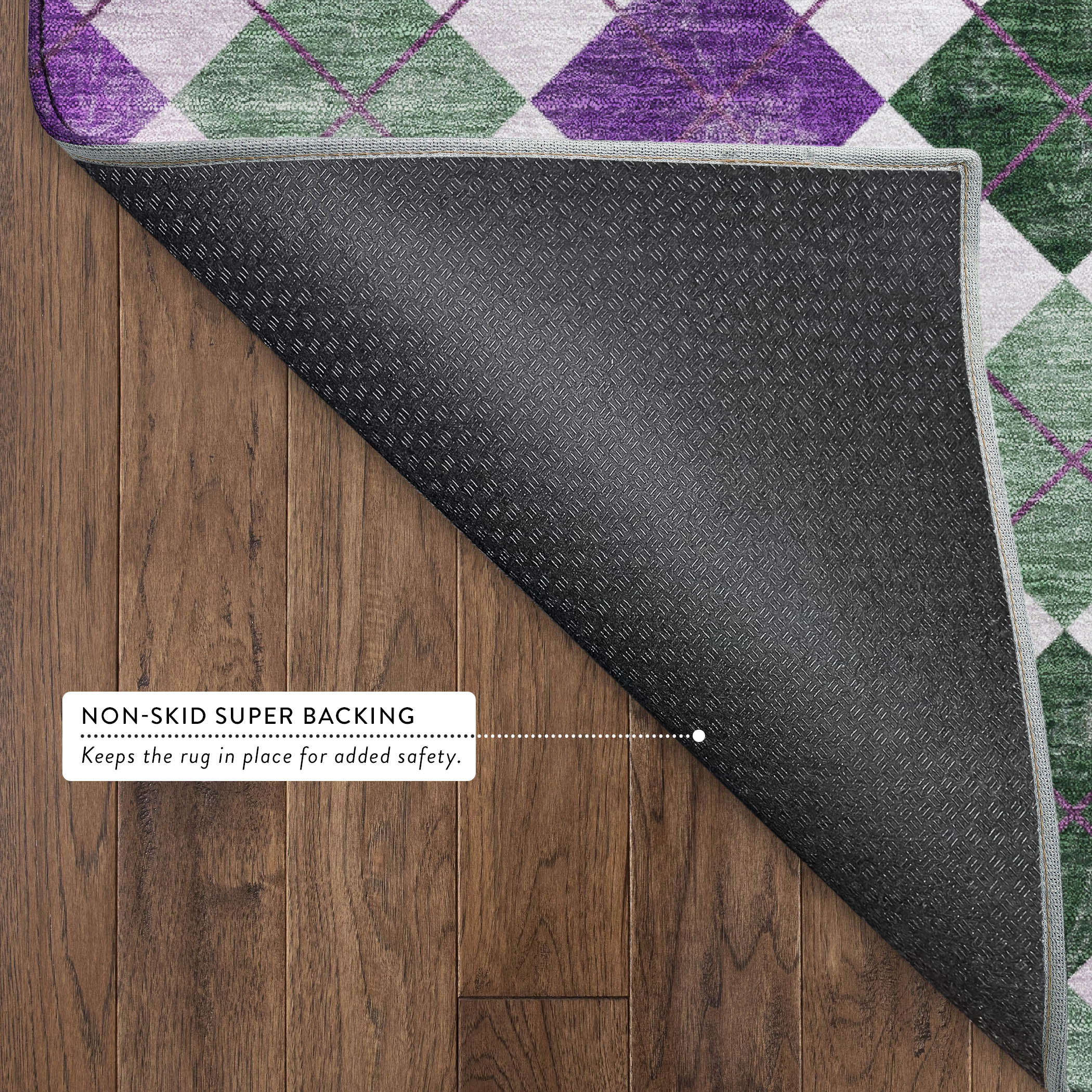 Marrakech Machine Washable Transitional Purple Rug 1'8" x 2'6" #shape_Rectangle