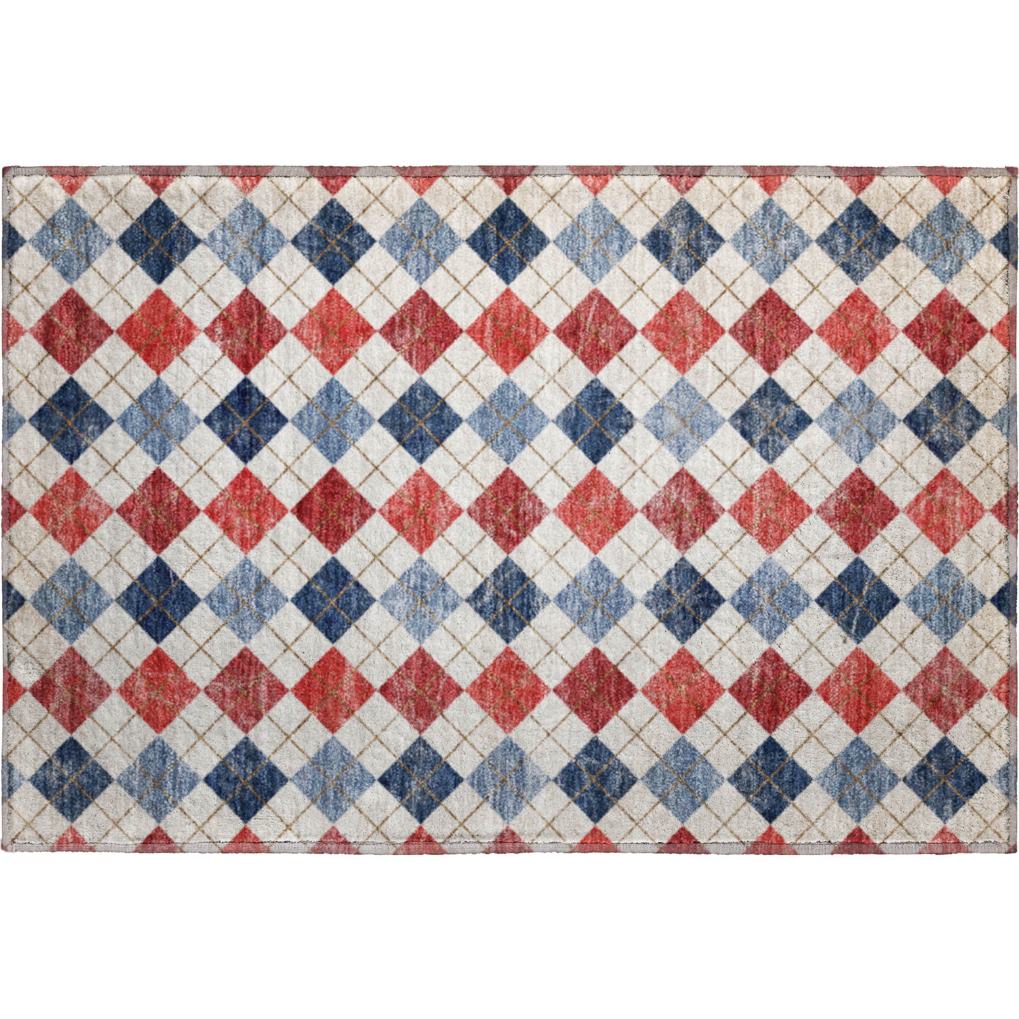 Marrakech Machine Washable Transitional Red Rug 1'8" x 2'6" #shape_Rectangle