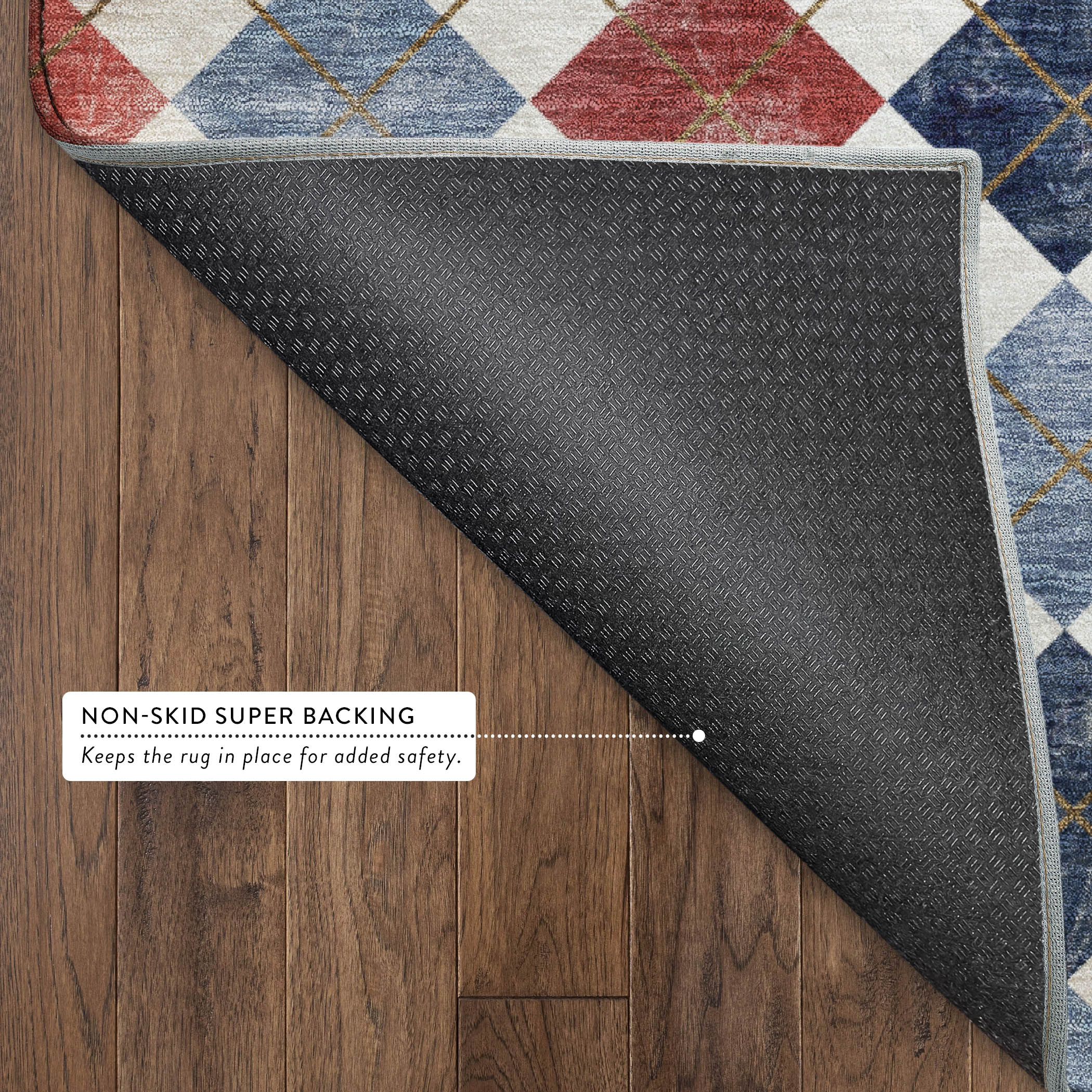 Marrakech Machine Washable Transitional Red Rug 1'8" x 2'6" #shape_Rectangle