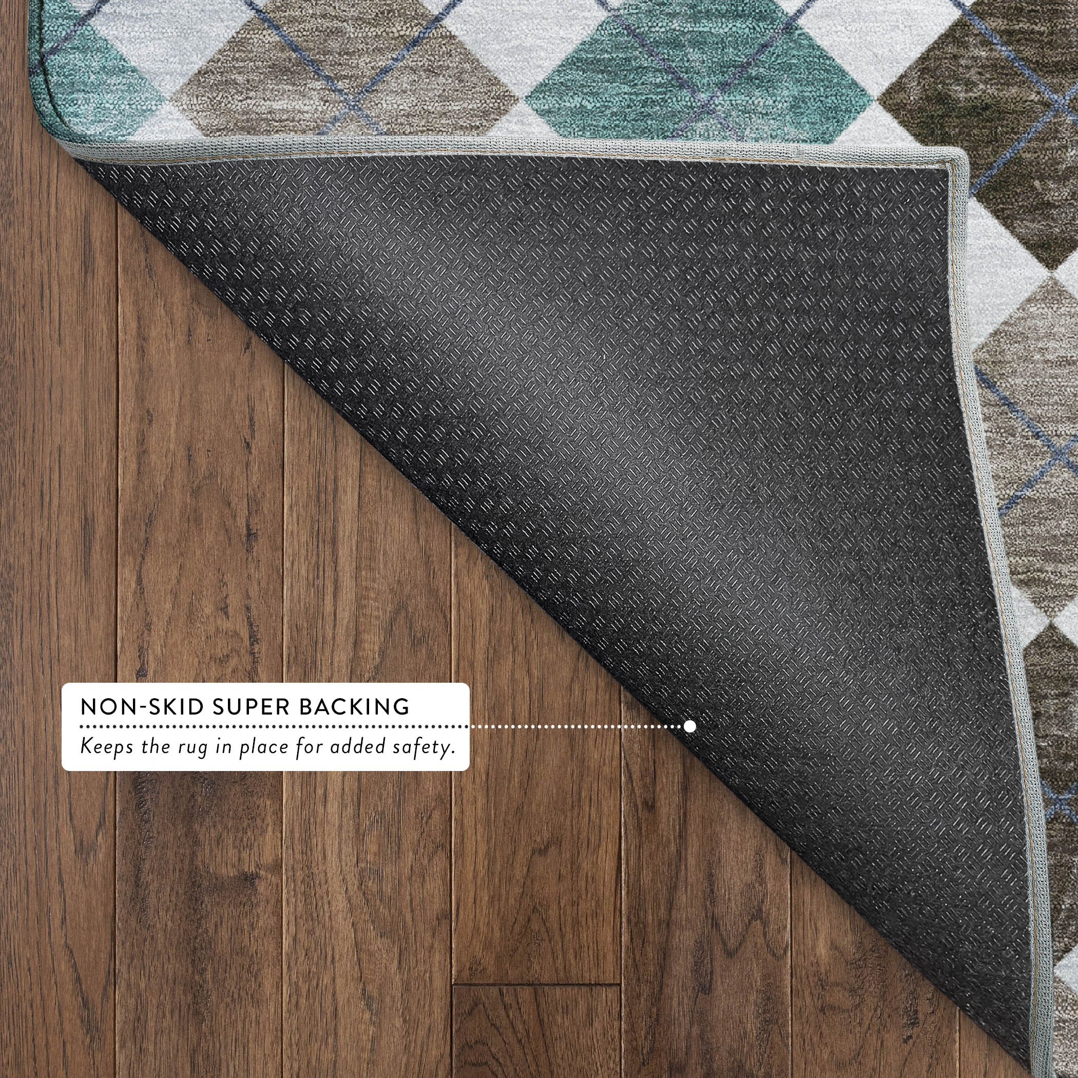 Marrakech Machine Washable Transitional Teal Rug 1'8" x 2'6" #shape_Rectangle