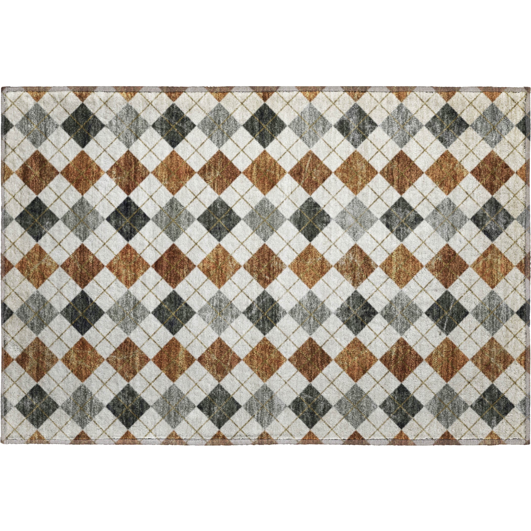 Marrakech Machine Washable Transitional Terracotta Orange Rug 1'8" x 2'6" #shape_Rectangle