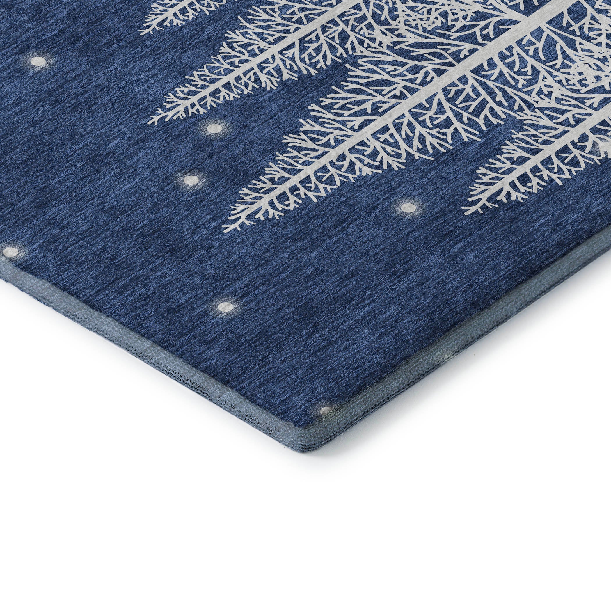Mdina Machine Washable Holiday Blue Rug 1'8" x 2'6" #shape_Rectangle