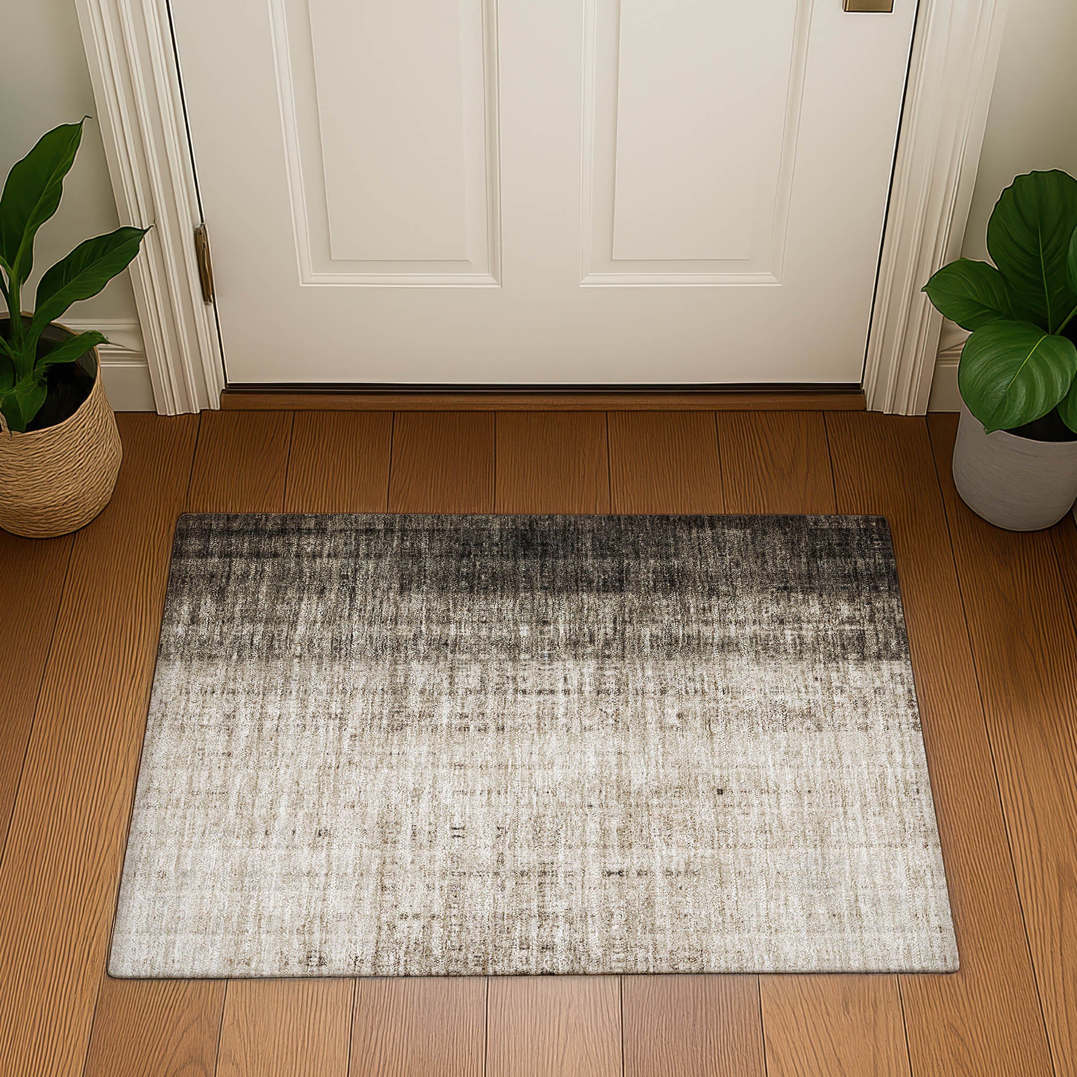 Salzburg Machine Washable Transitional Brown Rug 1'8" x 2'6" #shape_Rectangle