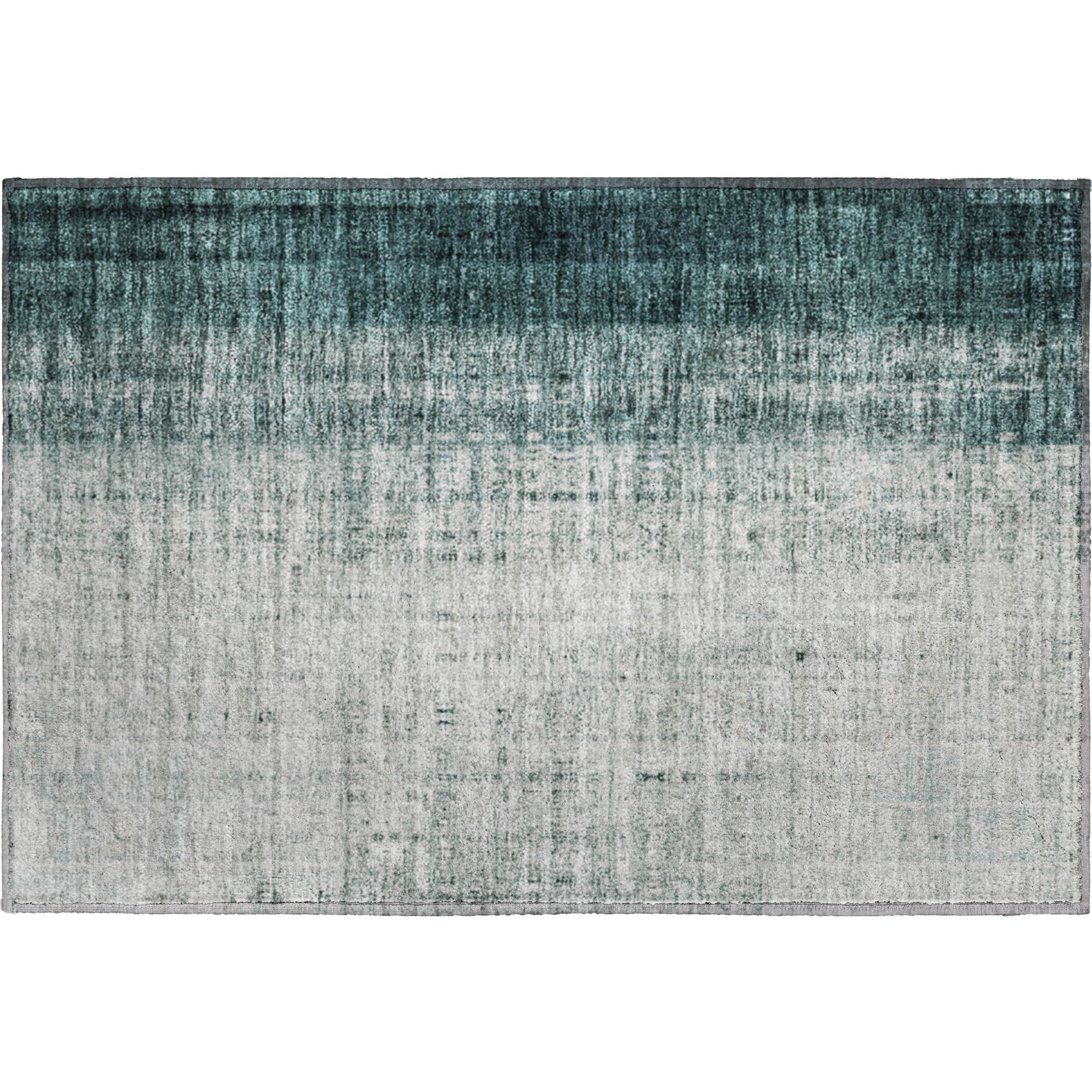 Salzburg Machine Washable Transitional Teal Rug 1'8" x 2'6" #shape_Rectangle