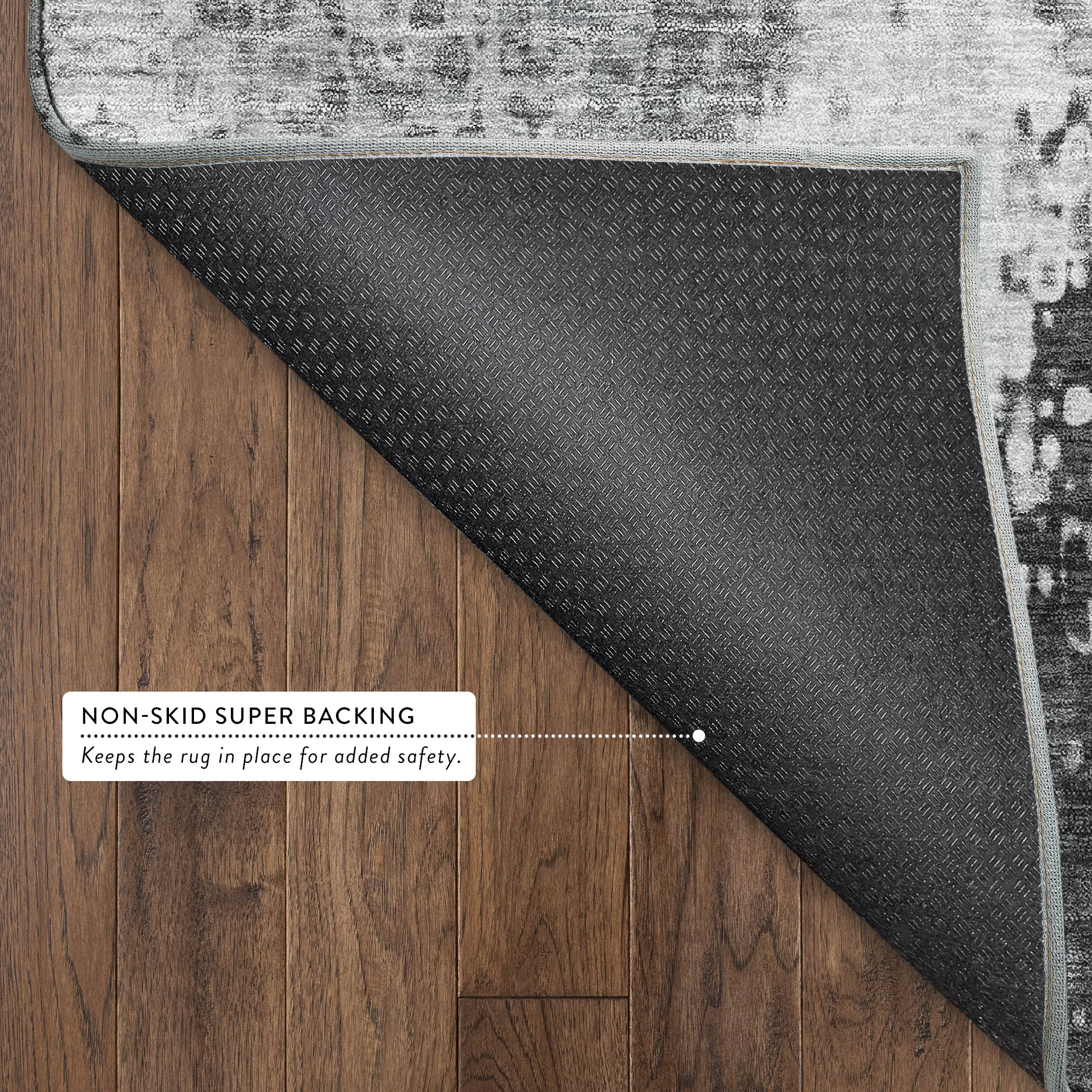 Budapest Machine Washable Transitional Gray Rug 1'8" x 2'6" #shape_Rectangle