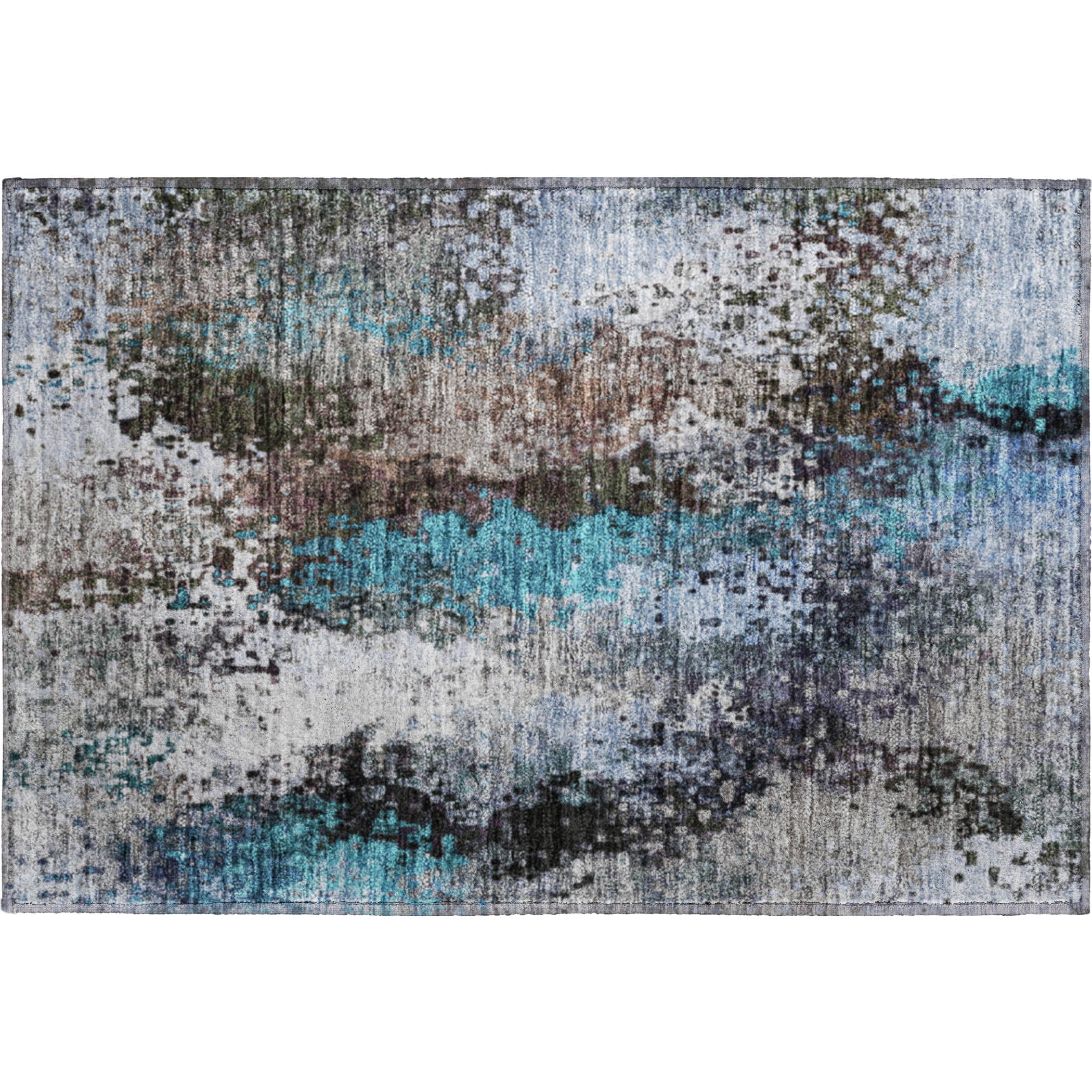 Budapest Machine Washable Transitional Khaki Brown Rug 1'8" x 2'6" #shape_Rectangle