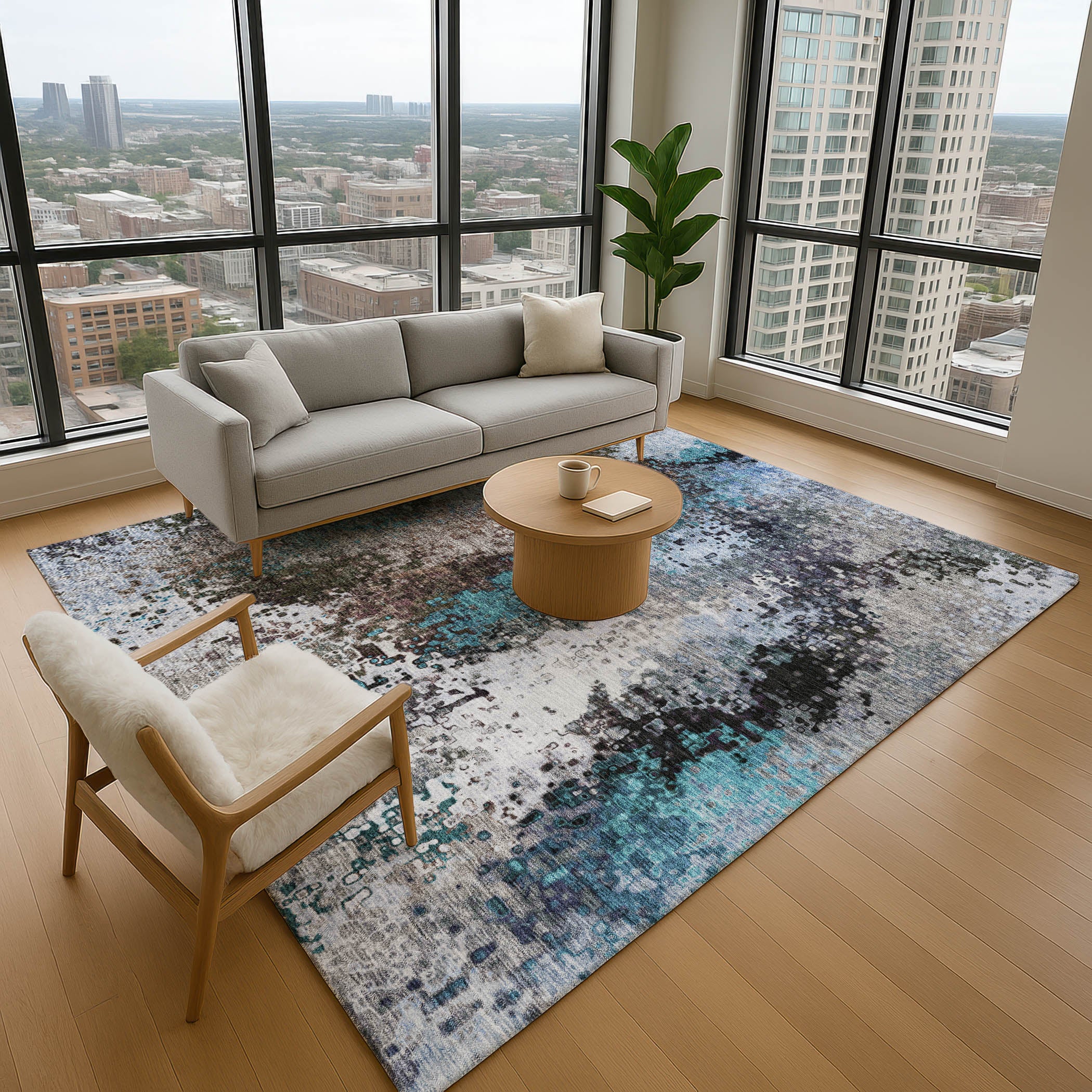 Budapest Machine Washable Transitional Khaki Brown Rug 2'6" x 3'10" #shape_Rectangle