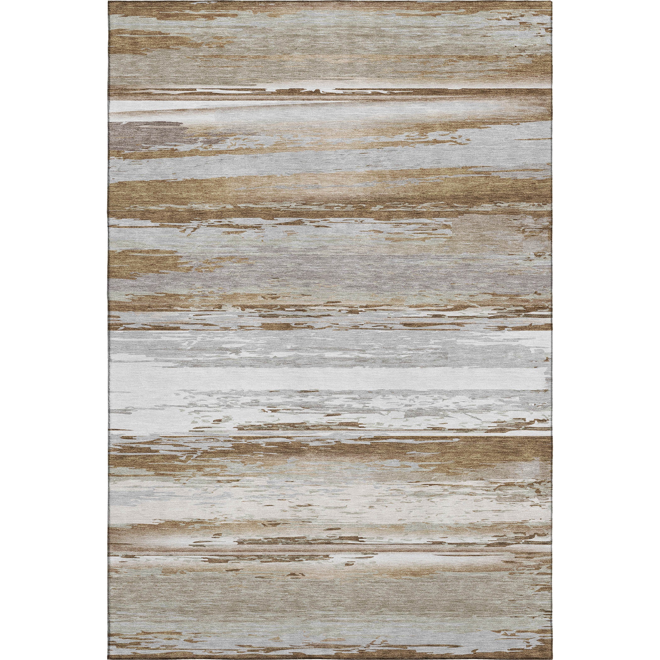 Santorini Machine Washable Transitional Brown Rug 2'6" x 3'10" #shape_Rectangle