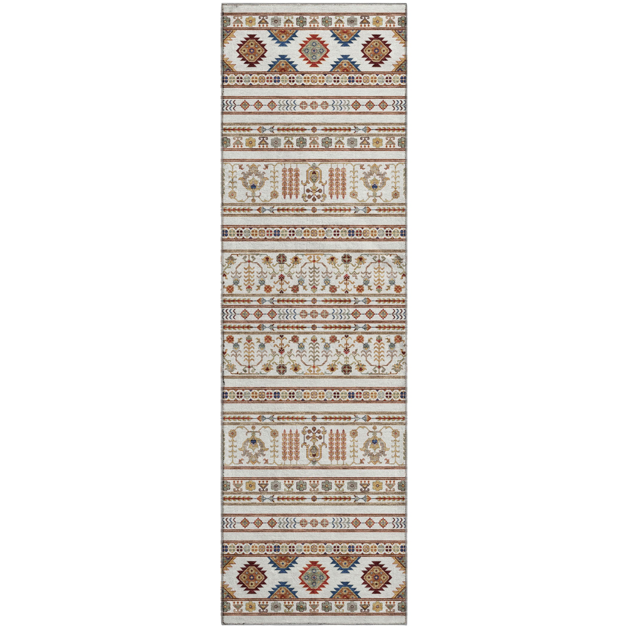 Tbilisi Machine Washable Transitional Ivory Rug 2'3" x 7'6" #shape_Runner