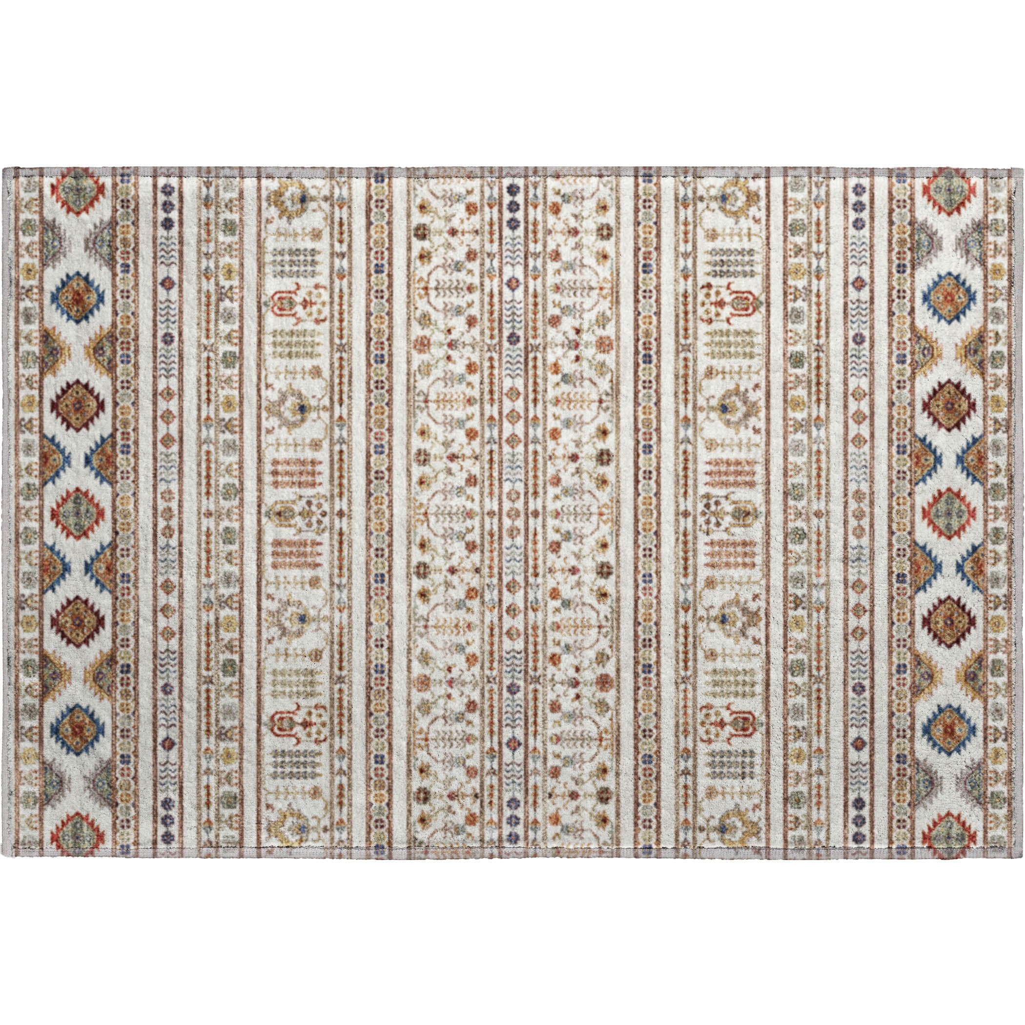 Tbilisi Machine Washable Transitional Ivory Rug 1'8" x 2'6" #shape_Rectangle