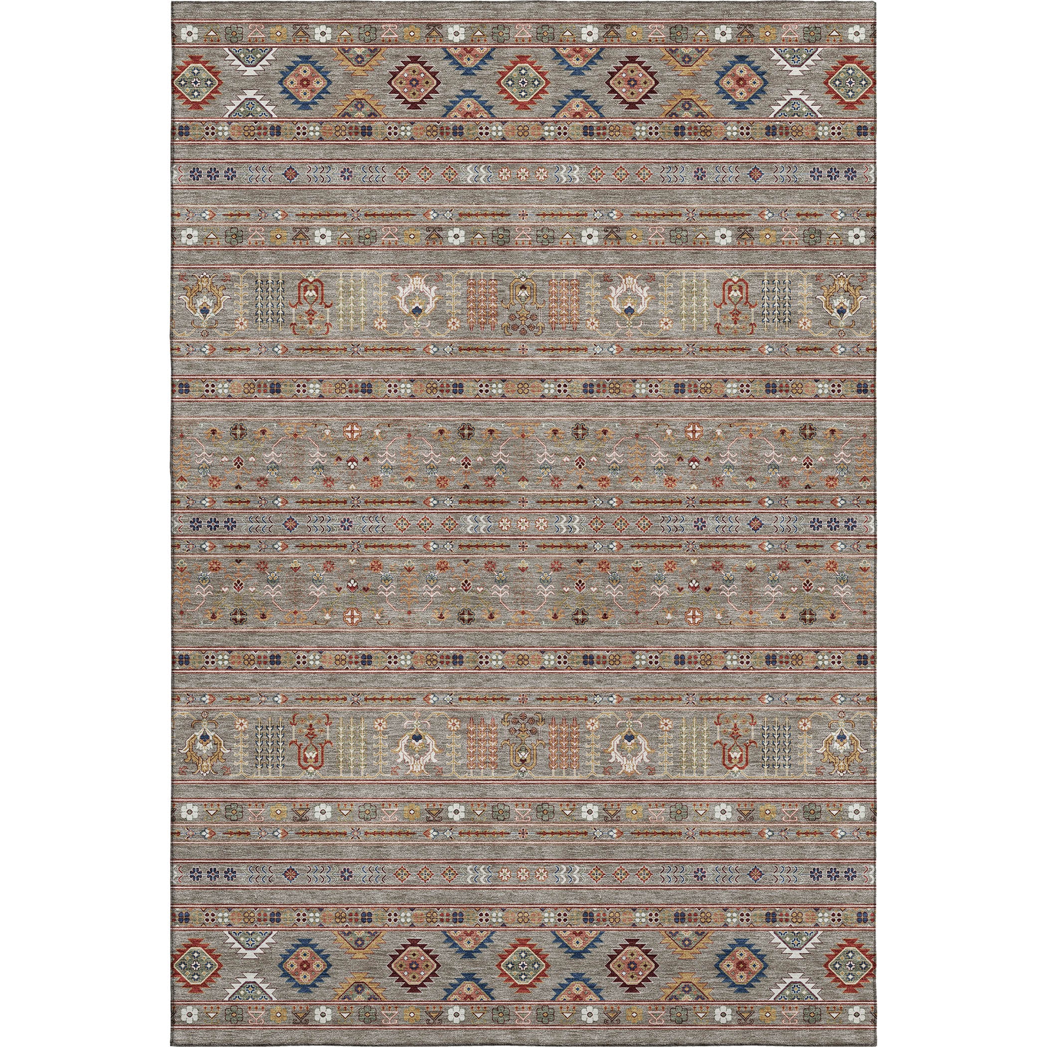 Tbilisi Machine Washable Transitional Taupe Brown Rug 2'6" x 3'10" #shape_Rectangle