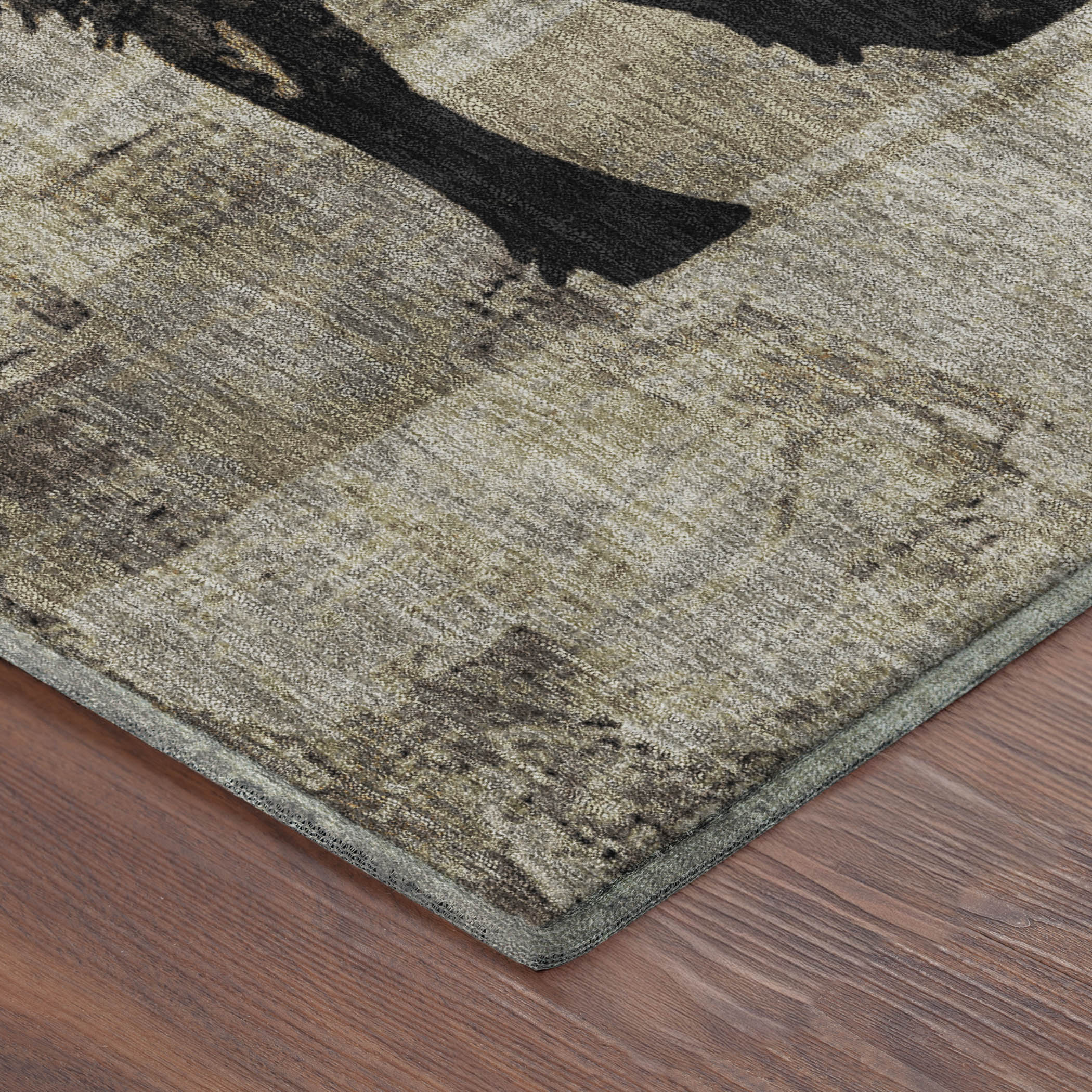 Mostar Machine Washable Transitional Khaki Brown Rug 1'8" x 2'6" #shape_Rectangle