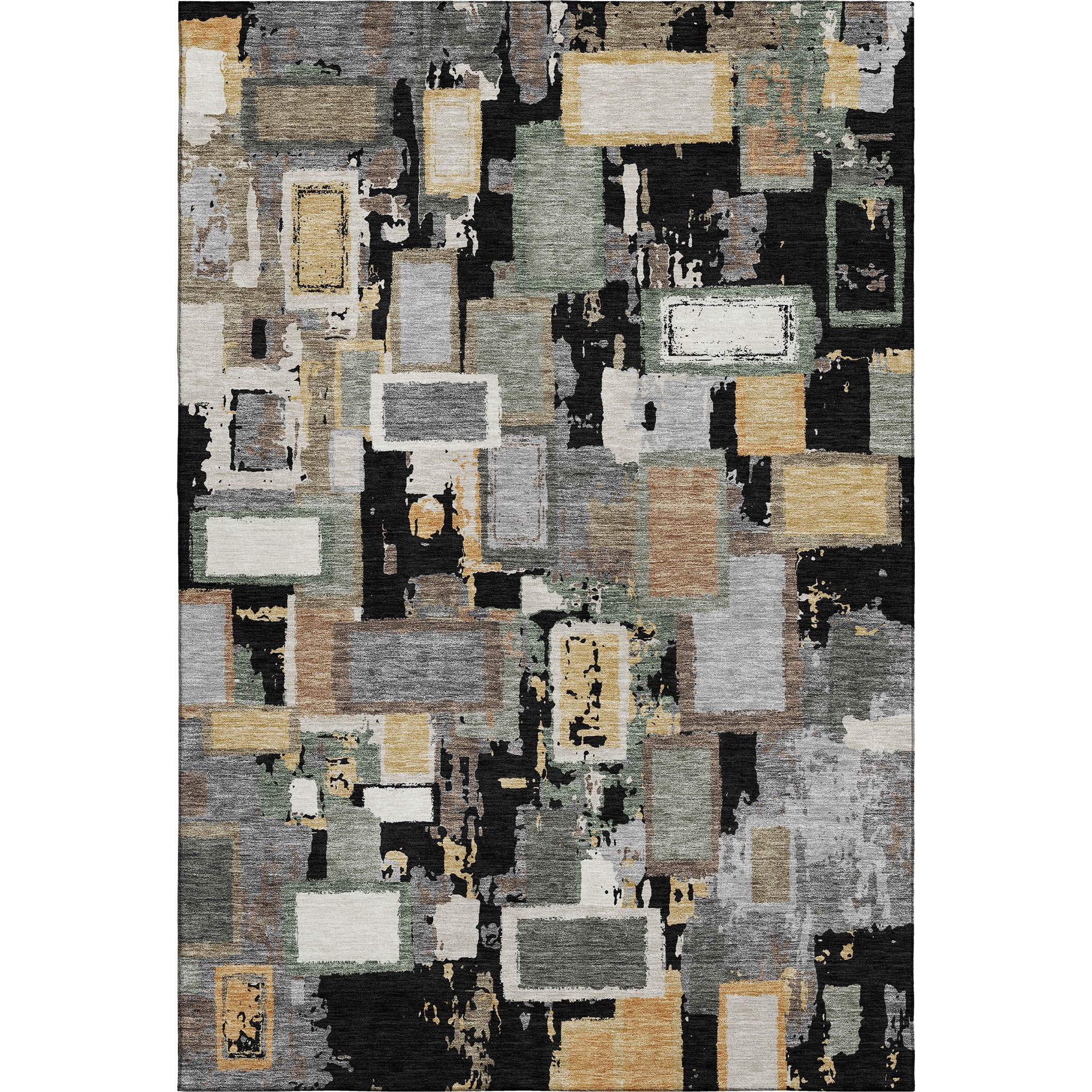 Dubrovnik Machine Washable Transitional Black Rug 2'6" x 3'10" #shape_Rectangle