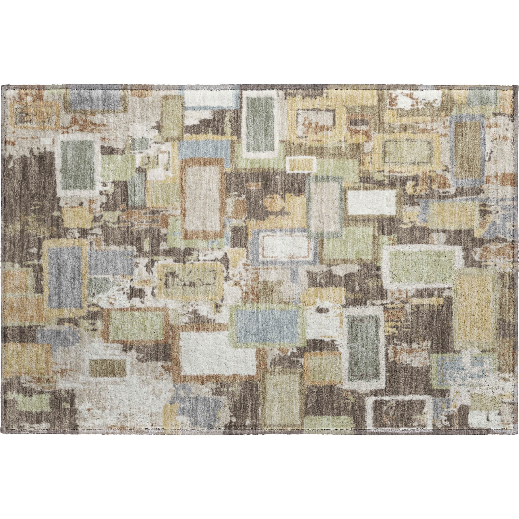 Dubrovnik Machine Washable Transitional Brown Rug 1'8" x 2'6" #shape_Rectangle