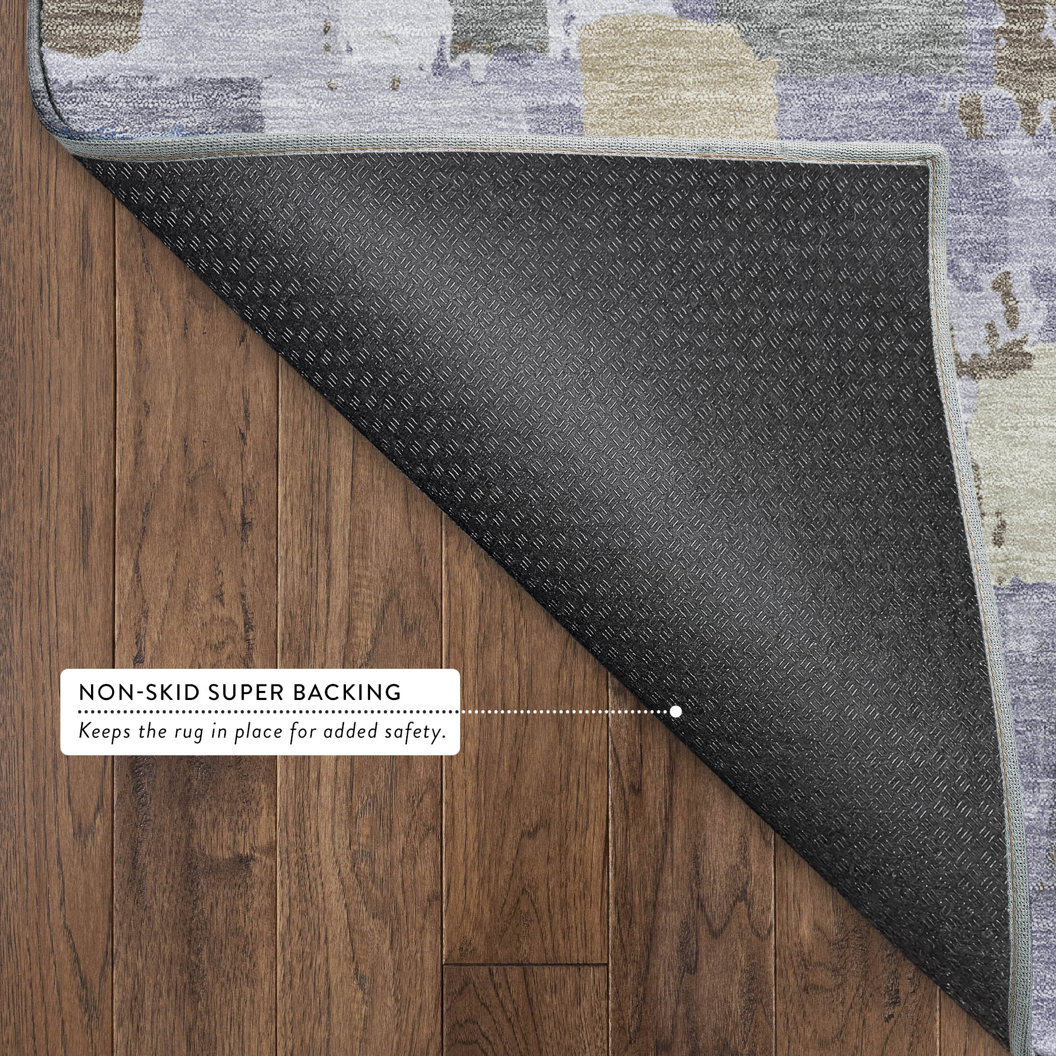 Dubrovnik Machine Washable Transitional Purple Rug 1'8" x 2'6" #shape_Rectangle