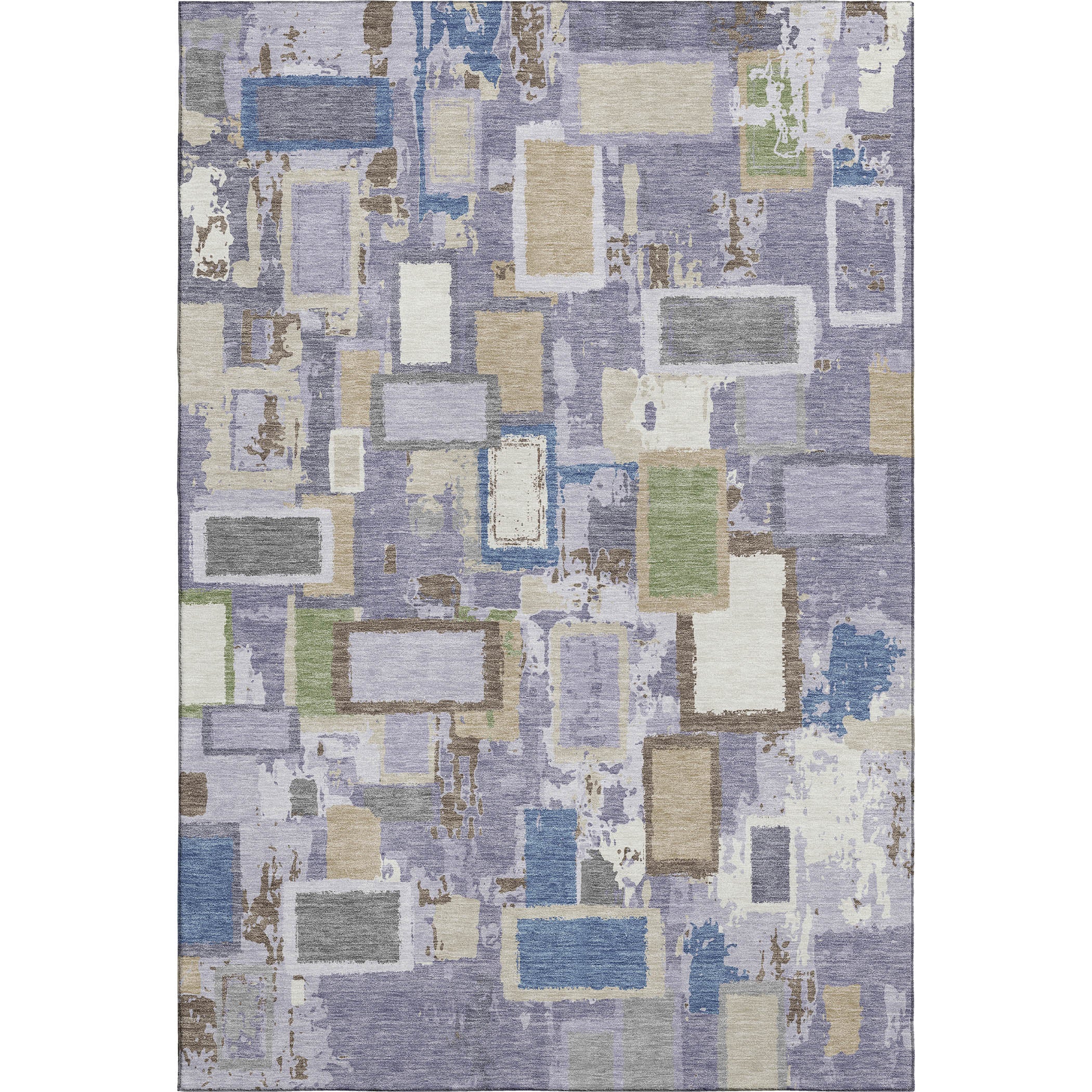 Dubrovnik Machine Washable Transitional Purple Rug 2'6" x 3'10" #shape_Rectangle