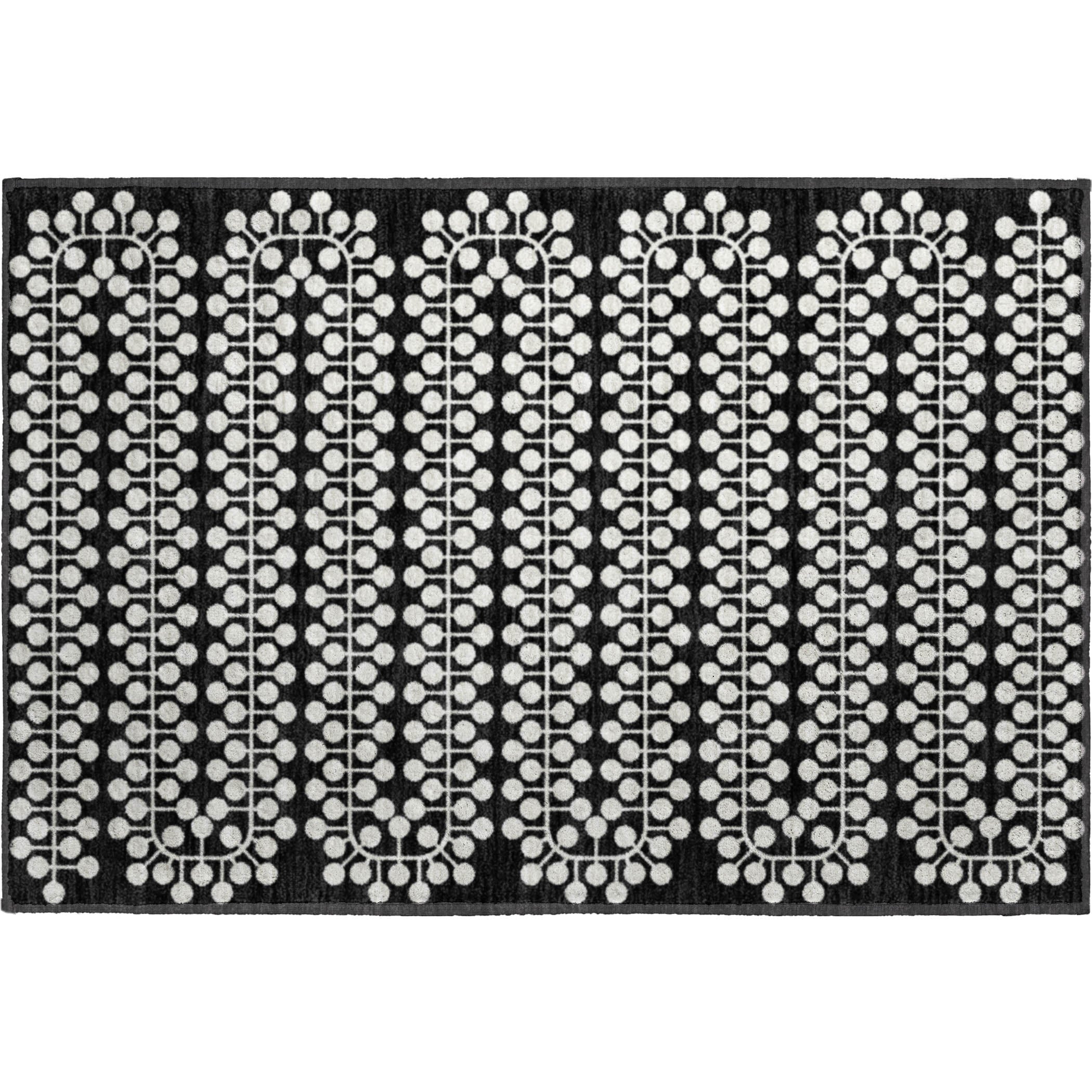 Bergen Machine Washable Transitional Black Rug 1'8" x 2'6" #shape_Rectangle