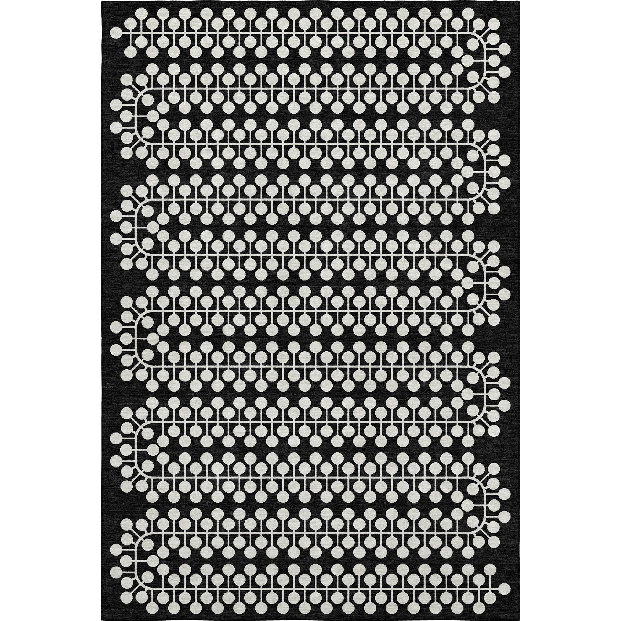 Bergen Machine Washable Transitional Black Rug 2'6" x 3'10" #shape_Rectangle