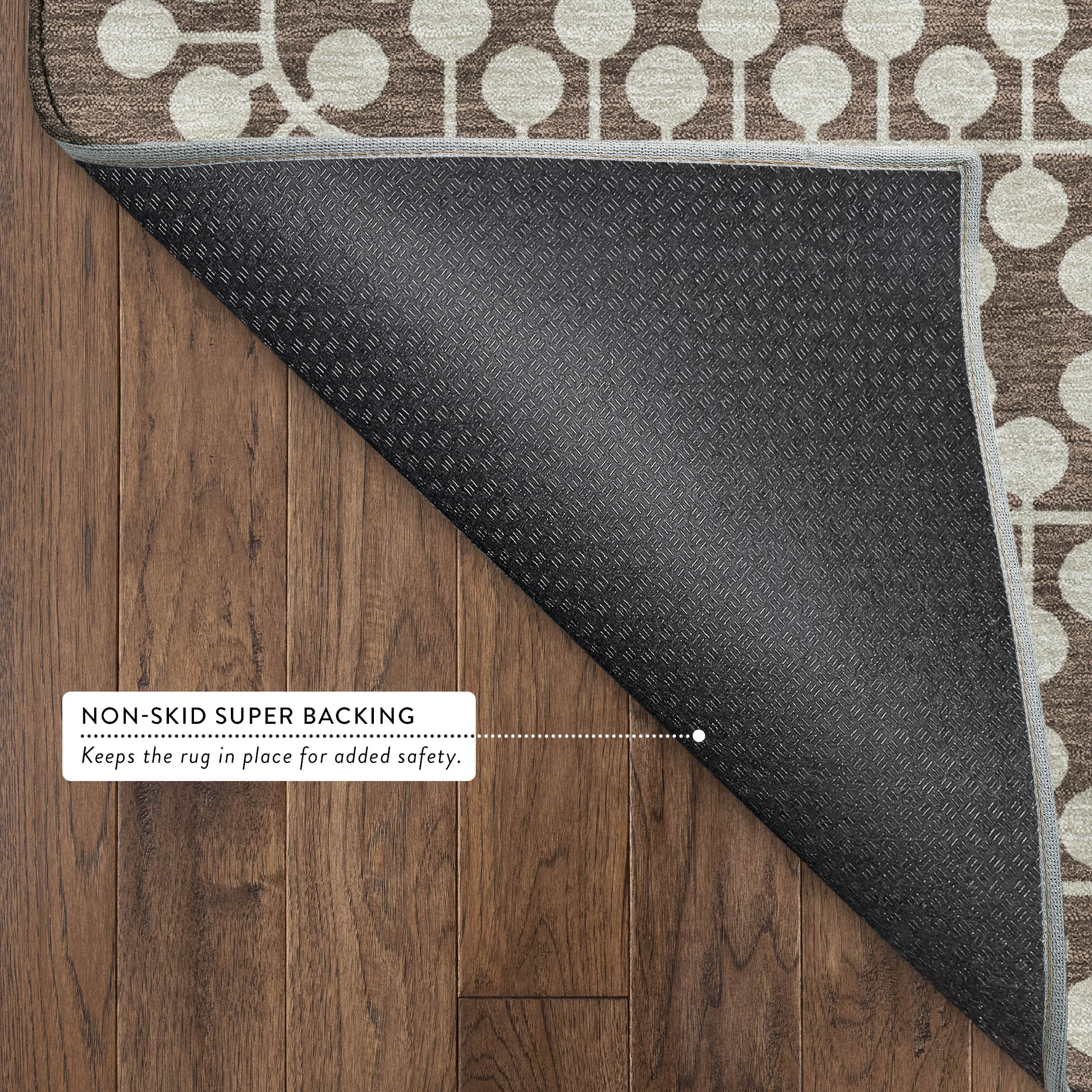 Bergen Machine Washable Transitional Brown Rug 1'8" x 2'6" #shape_Rectangle