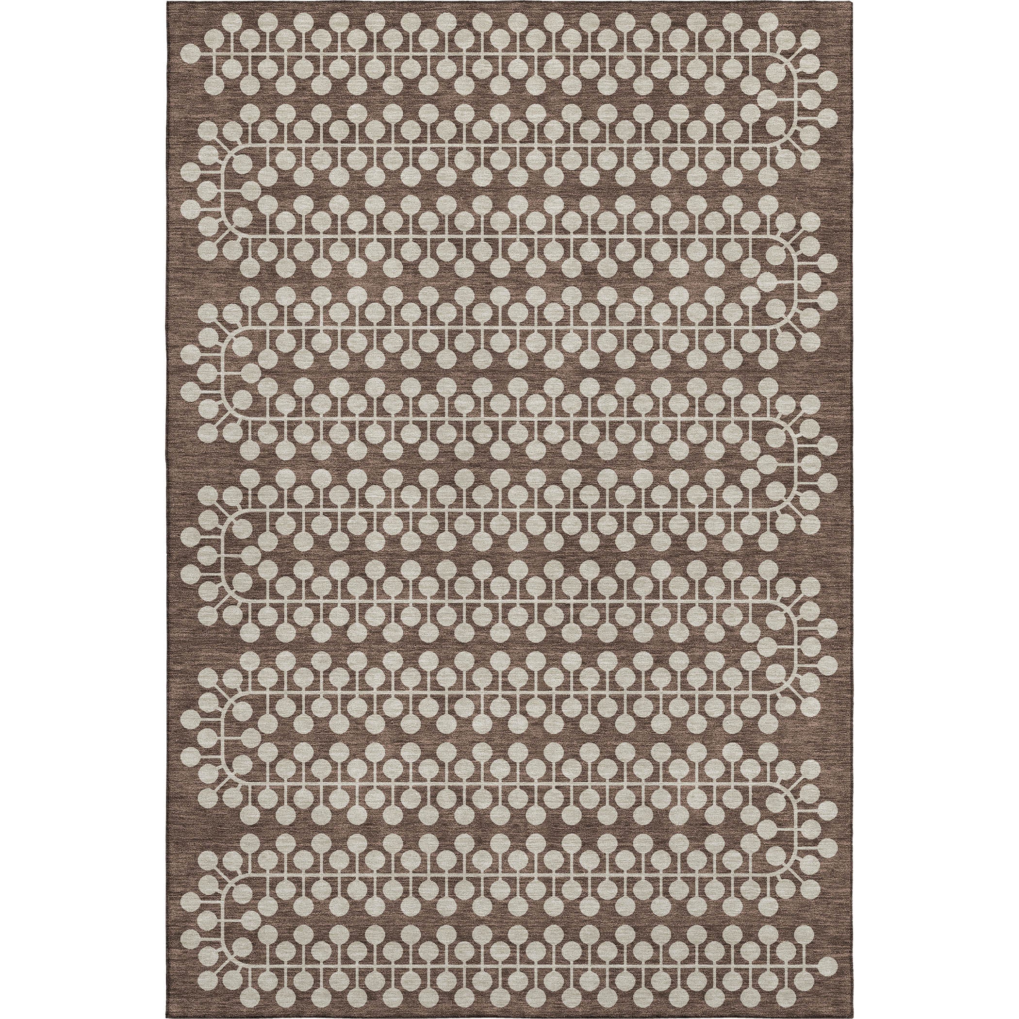 Bergen Machine Washable Transitional Brown Rug 2'6" x 3'10" #shape_Rectangle