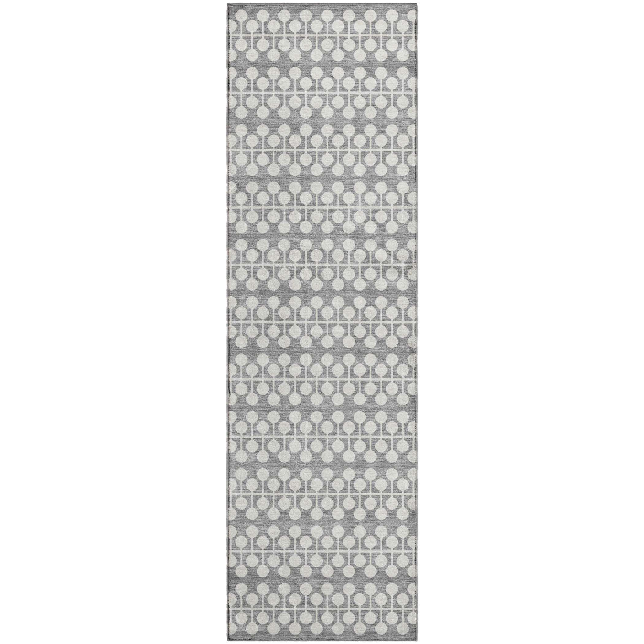 Bergen Machine Washable Transitional Gray Rug 2'3" x 7'6" #shape_Runner
