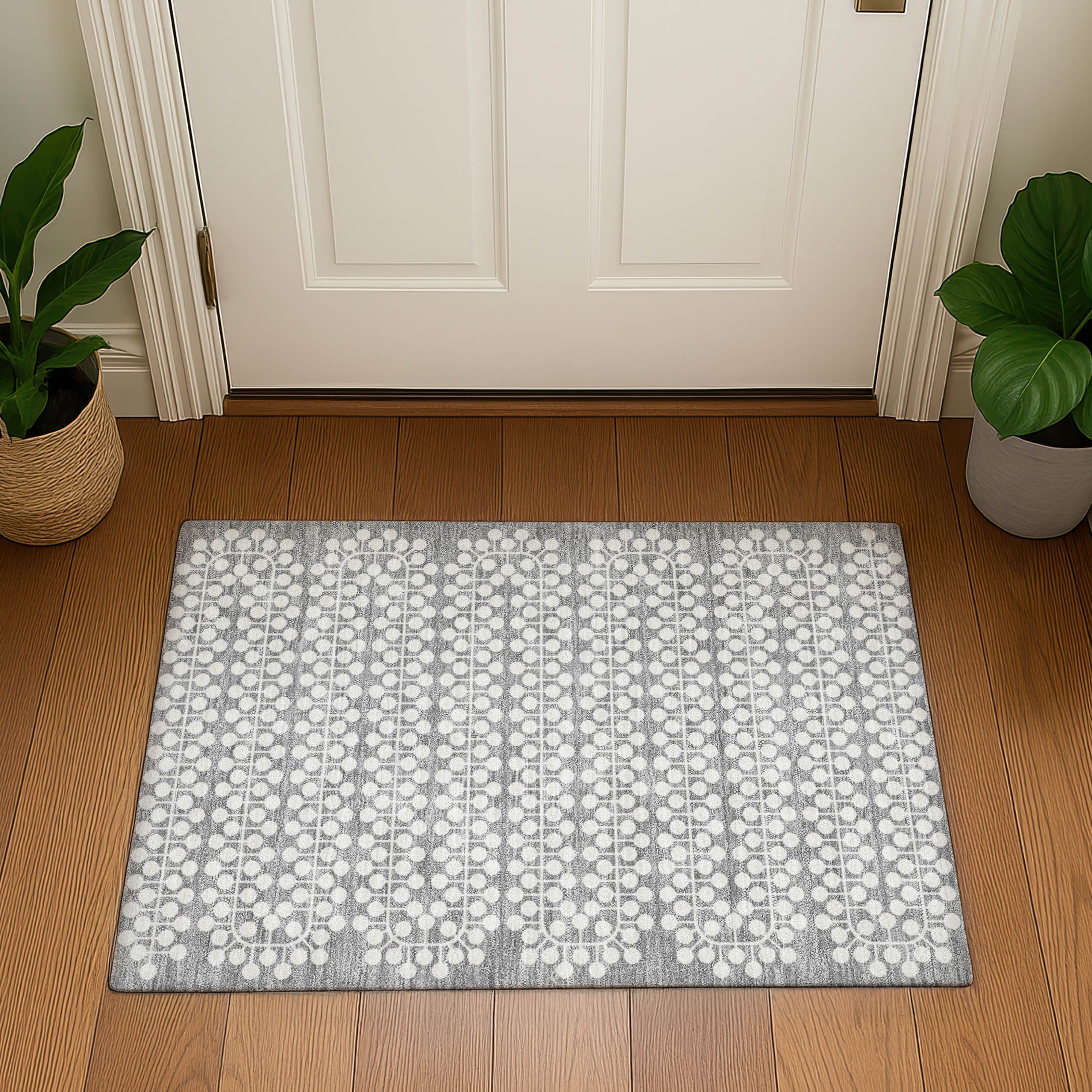 Bergen Machine Washable Transitional Gray Rug 1'8" x 2'6" #shape_Rectangle