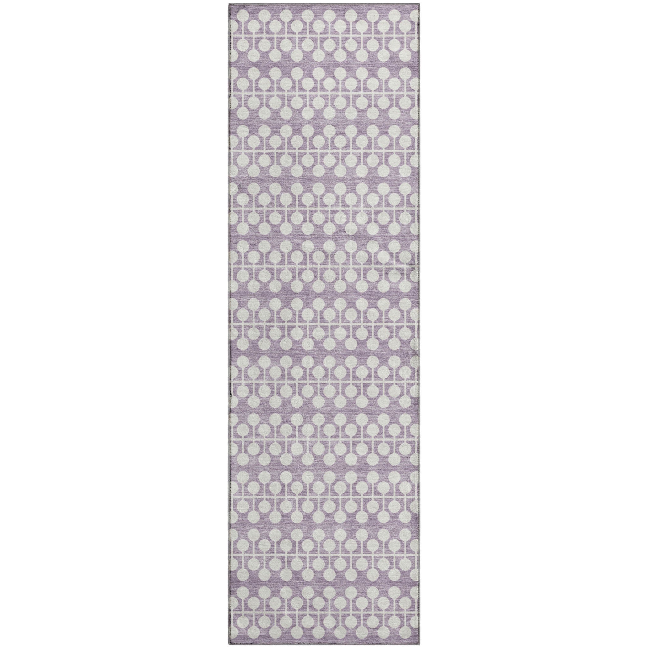Bergen Machine Washable Transitional Lavender Purple Rug 2'3" x 7'6" #shape_Runner