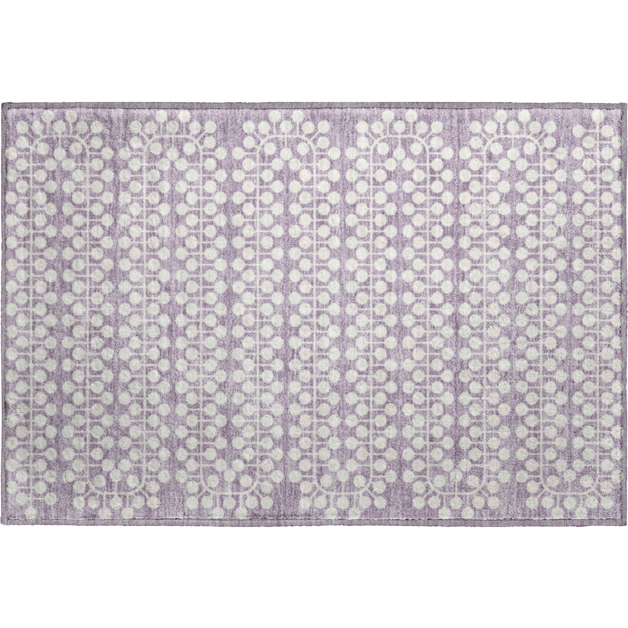 Bergen Machine Washable Transitional Lavender Purple Rug 1'8" x 2'6" #shape_Rectangle