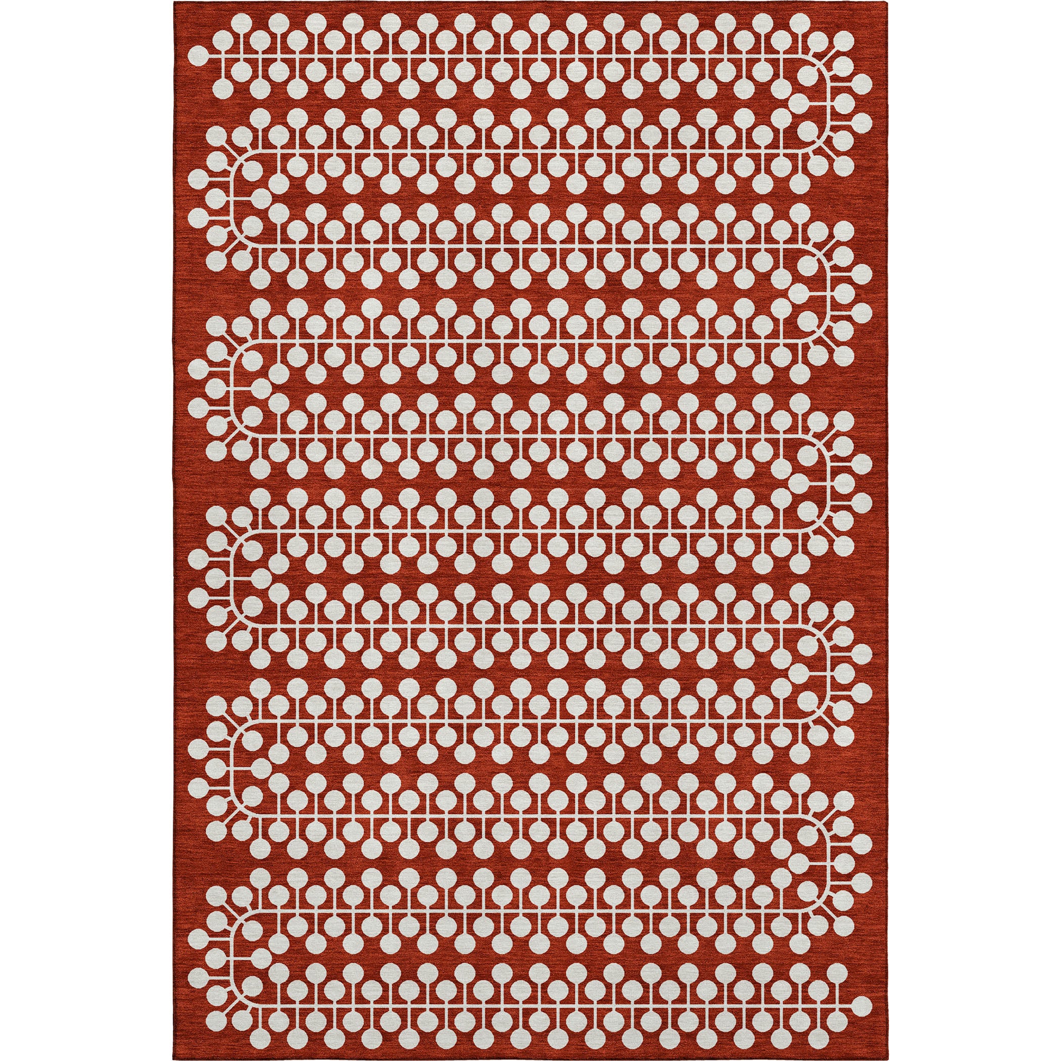 Bergen Machine Washable Transitional Red Rug 2'6" x 3'10" #shape_Rectangle